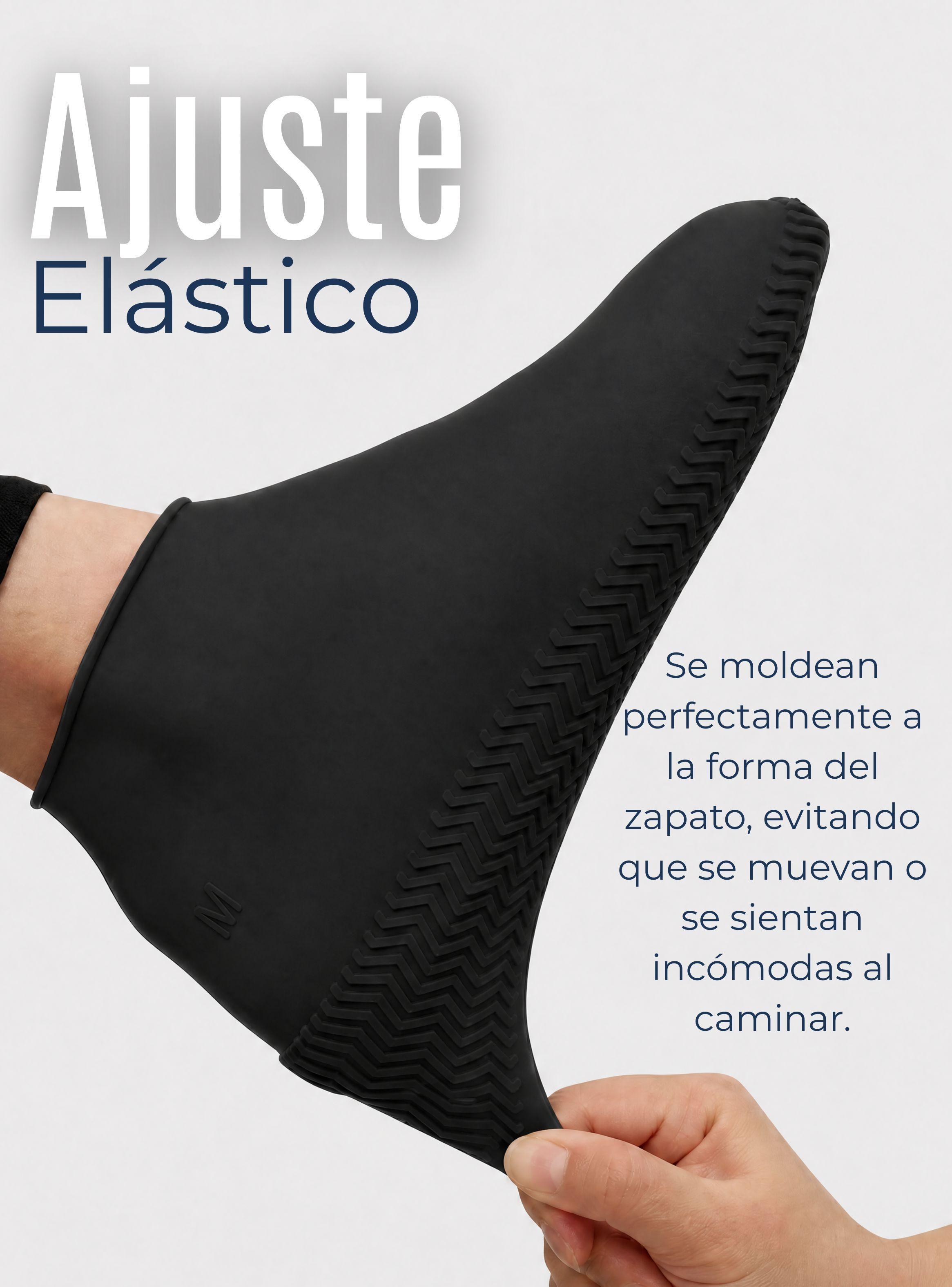 Fundas Cubre Zapatos Negro Impermeable Silicona Antideslizante 1 Par Surtidas-6