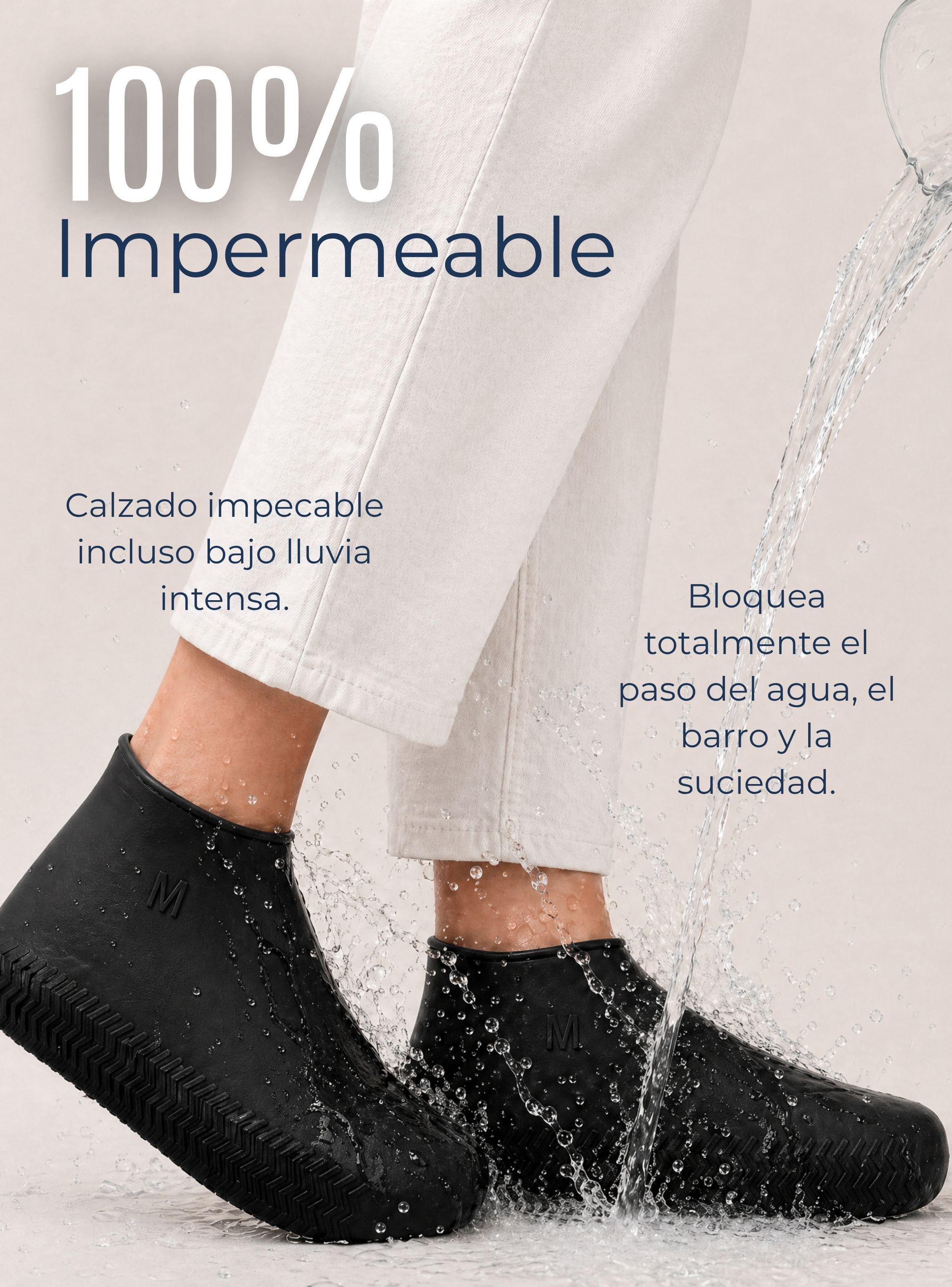 Fundas Cubre Zapatos Negro Impermeable Silicona Antideslizante 1 Par Surtidas-7