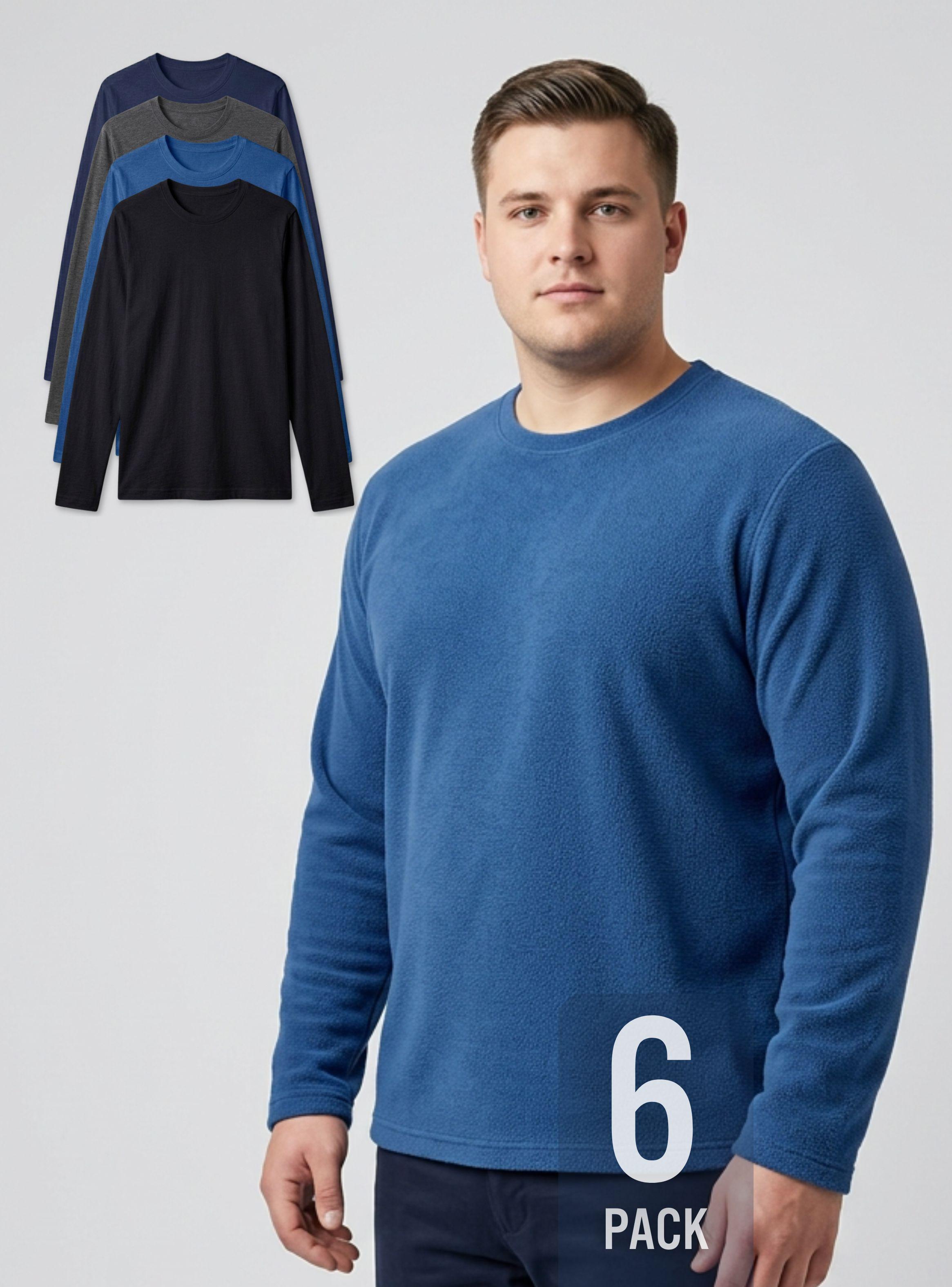 Pack 6 Camisetas Poleras Polar Primera Capa Manga Larga Color Surtido Hombre-1
