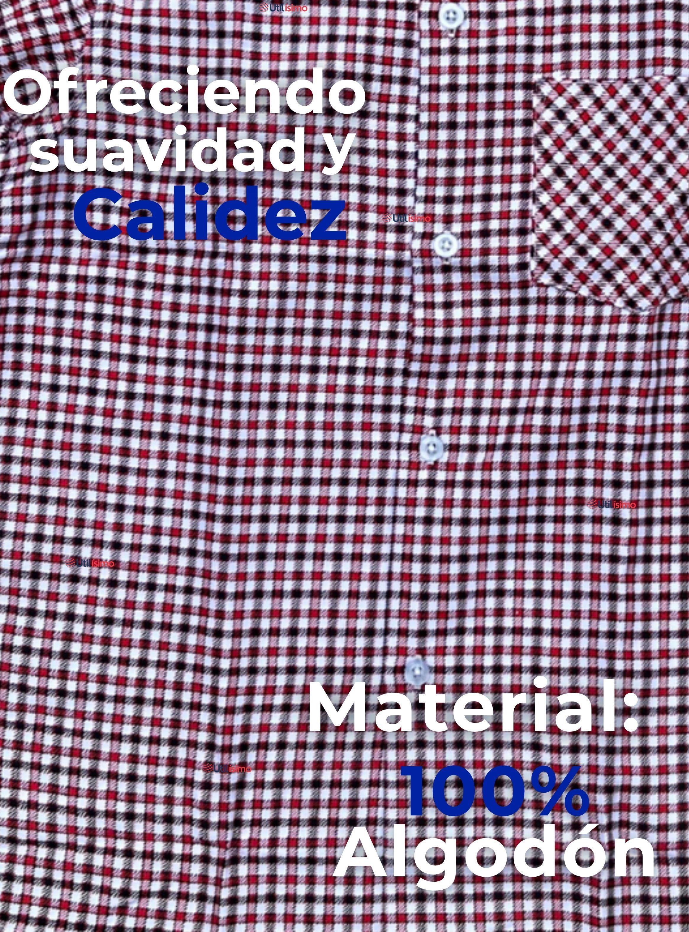 Camisa Huaso Cuadrillé Cuadro Manga Larga 100% Algodón Casual-7