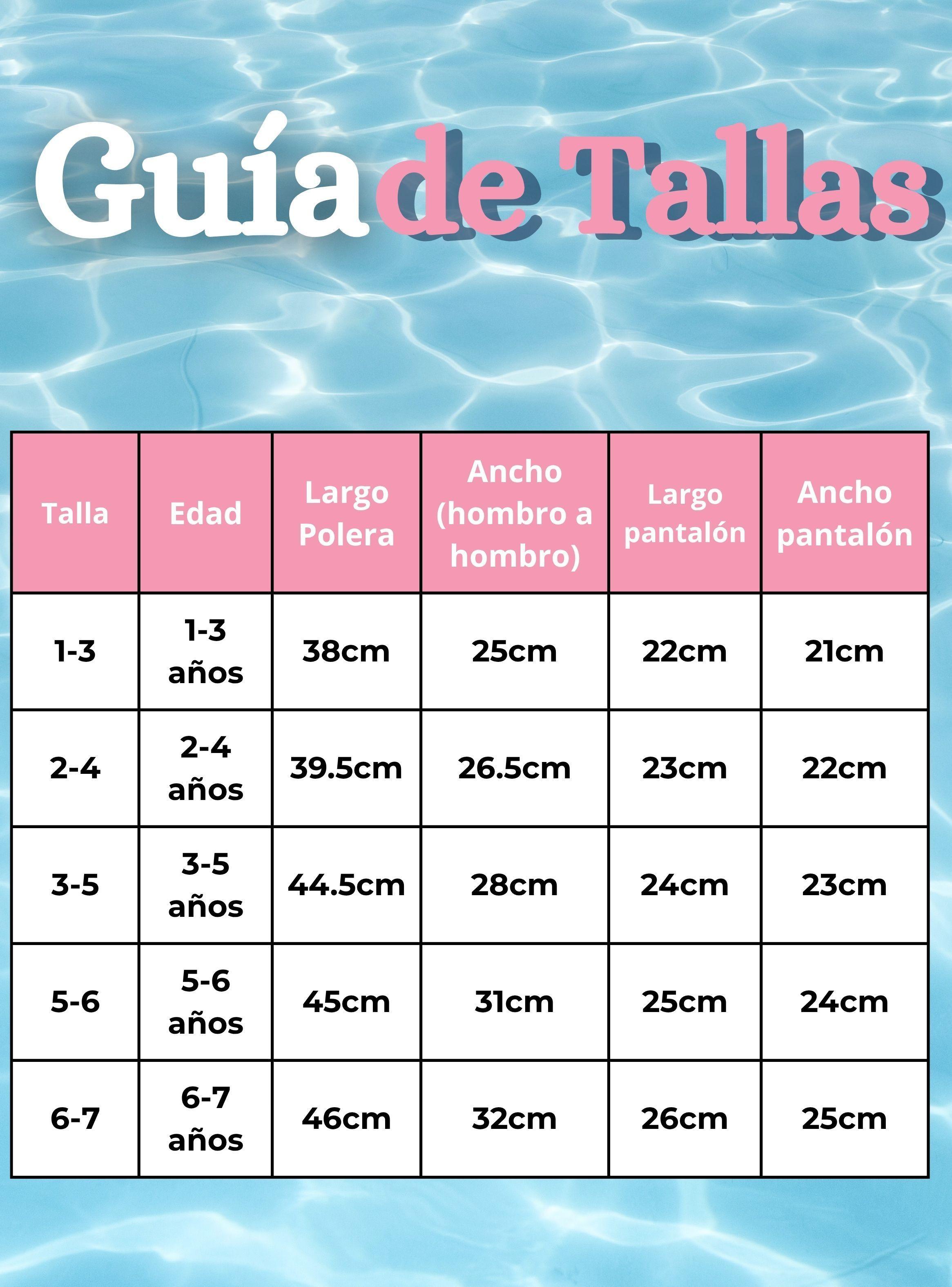 Traje De Baño Manga Larga Con Pantalón Corto y Falda 2 Piezas Niña de 2 a 7 años Starfish-3