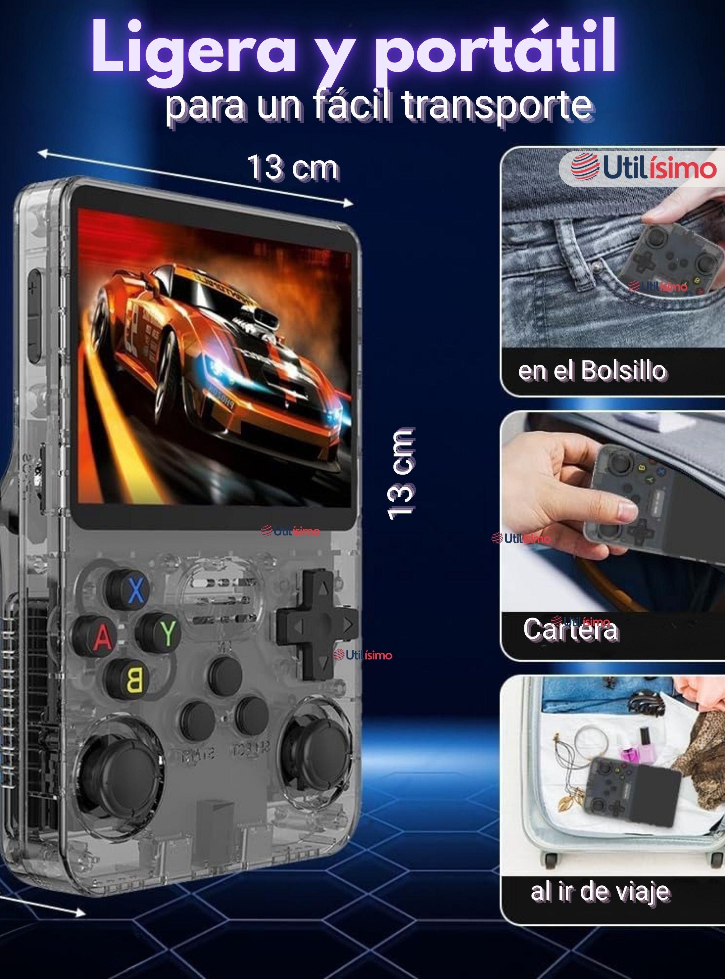 Pantalla IPS Retro Gaming Portátil R36s 64GB Consola Recargable USB-6