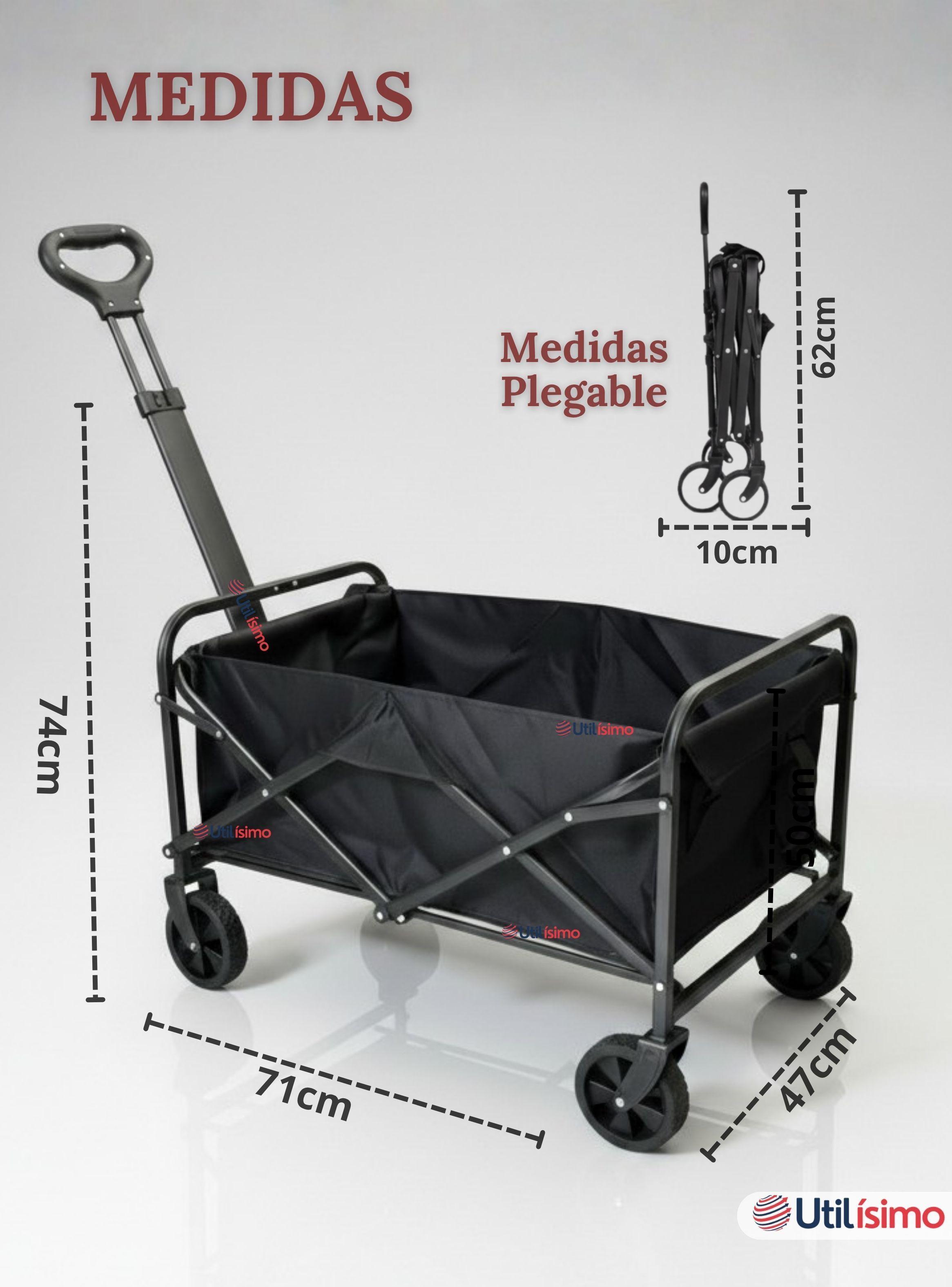 Carrito Compras Plegable Organizador Ideal Para El Camping 100Kg-2