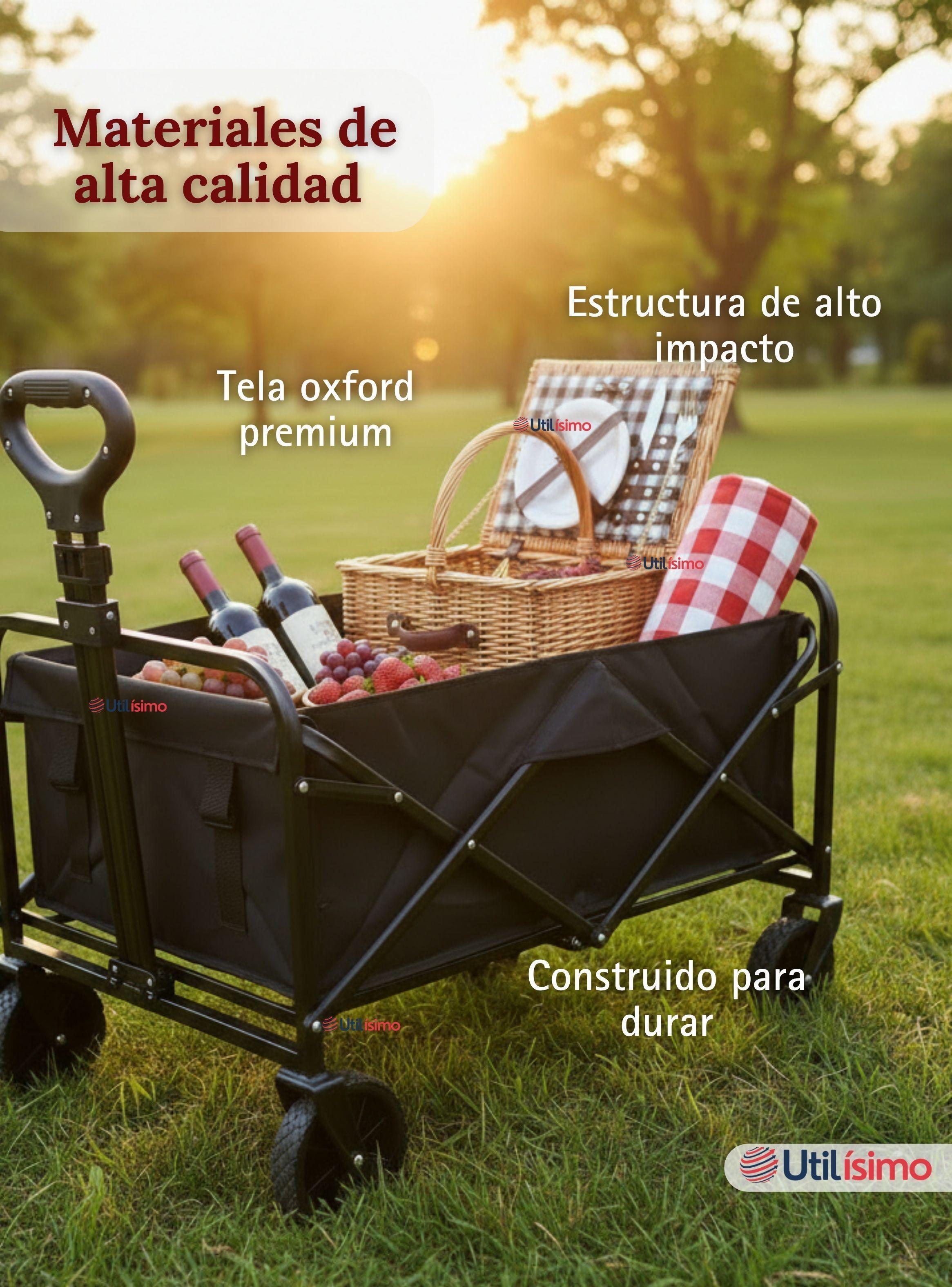 Carrito Compras Plegable Organizador Ideal Para El Camping 100Kg-5