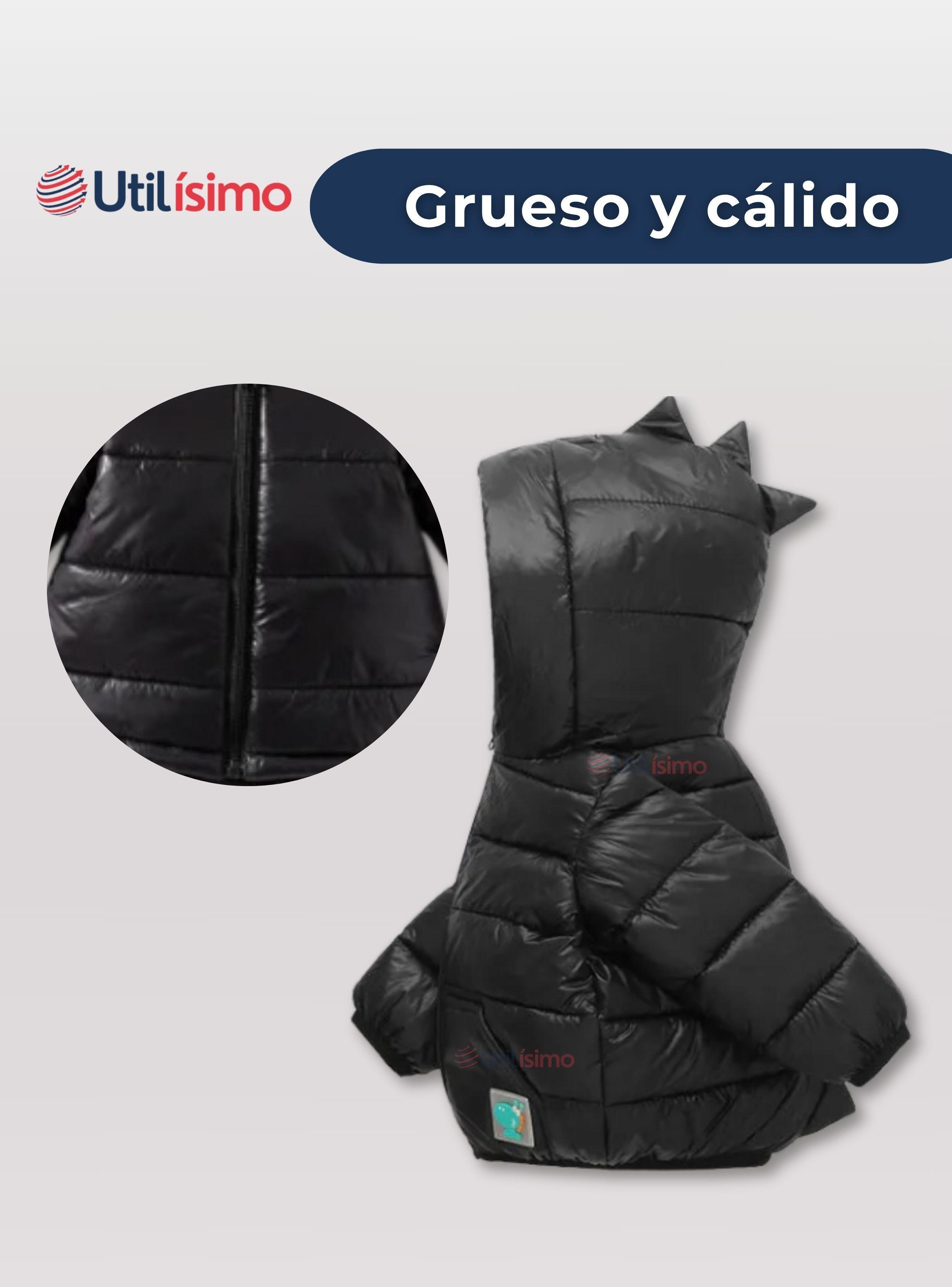 Parka Dinosaurio Con Capucha  Niño Manga Larga Negro-2