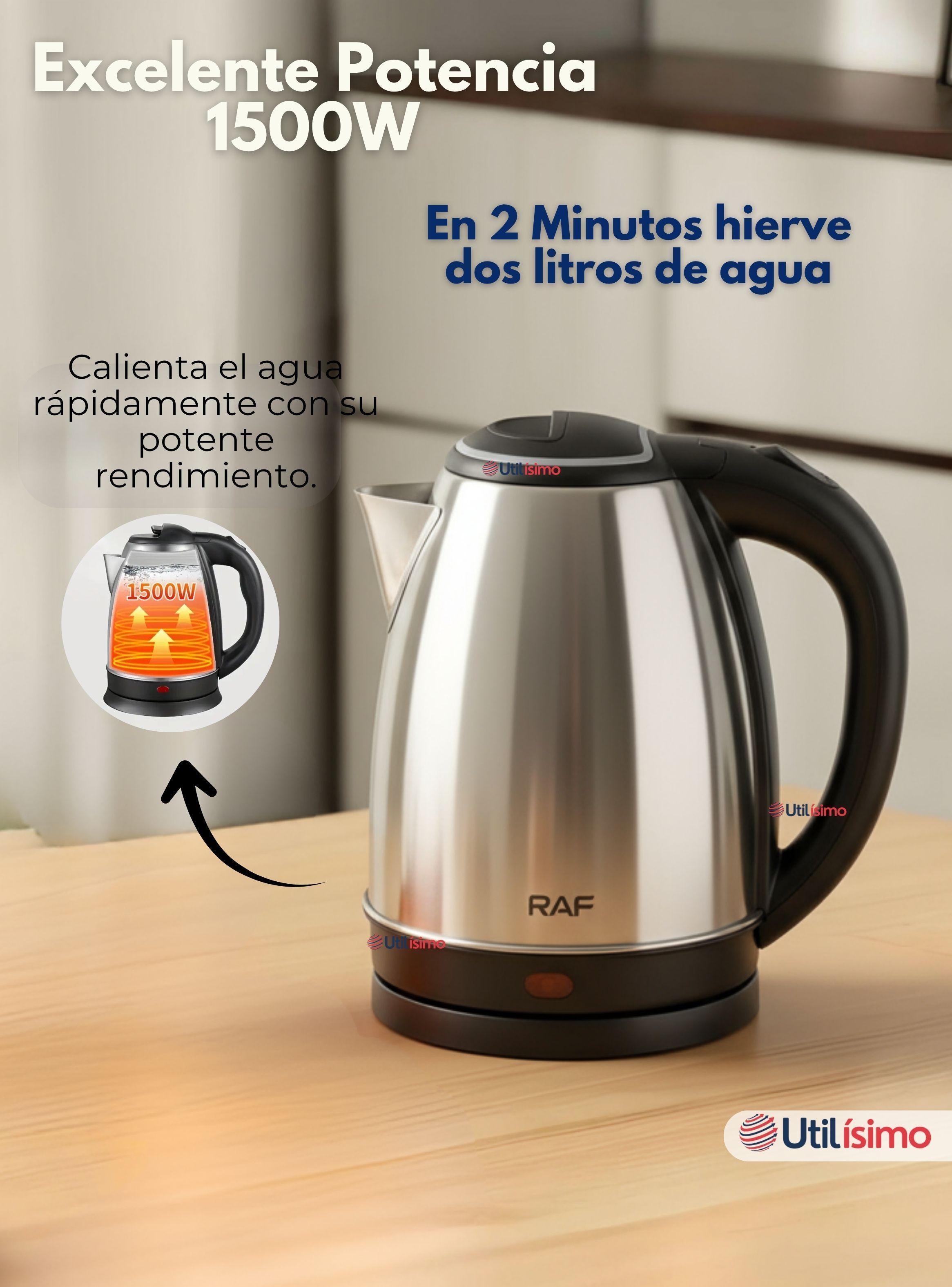 Hervidor Tetera Eléctrico Acero Inoxidable Capacidad 2 Litros 1500W de Potencia-5