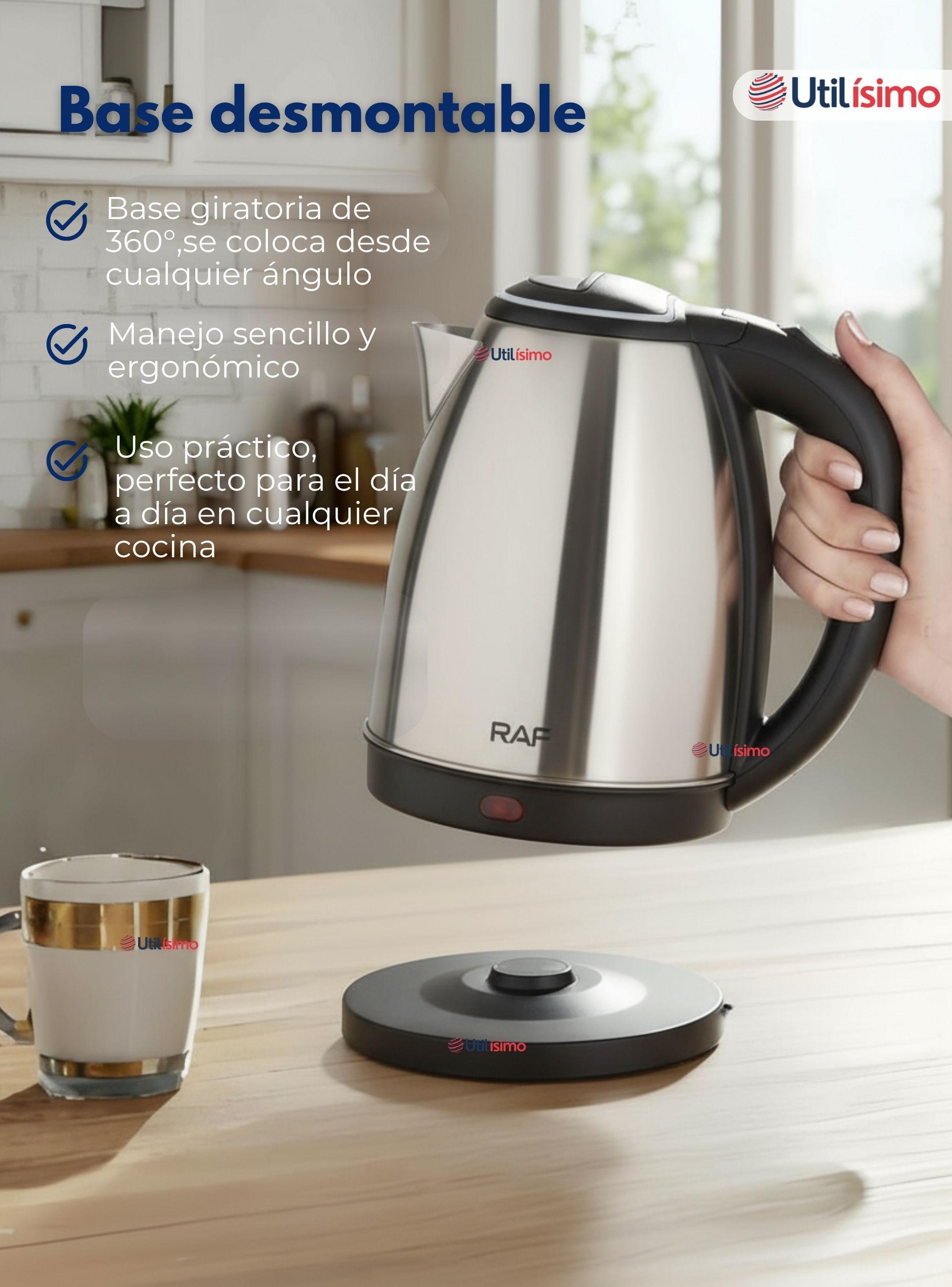 Hervidor Tetera Eléctrico Acero Inoxidable Capacidad 2 Litros 1500W de Potencia-6