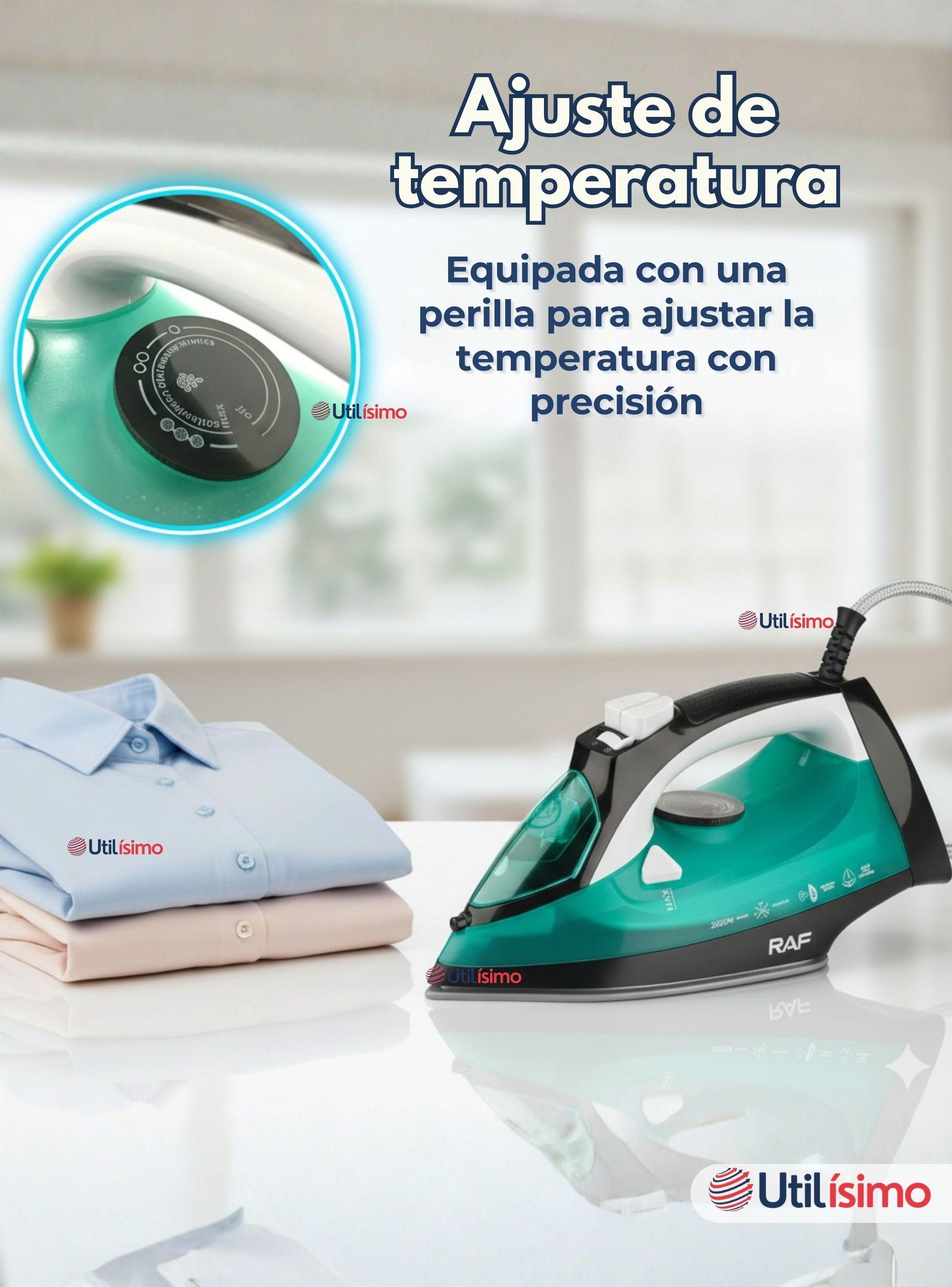 Plancha A Vapor con Base de Ceramica RAF  Potencia 2200W-6