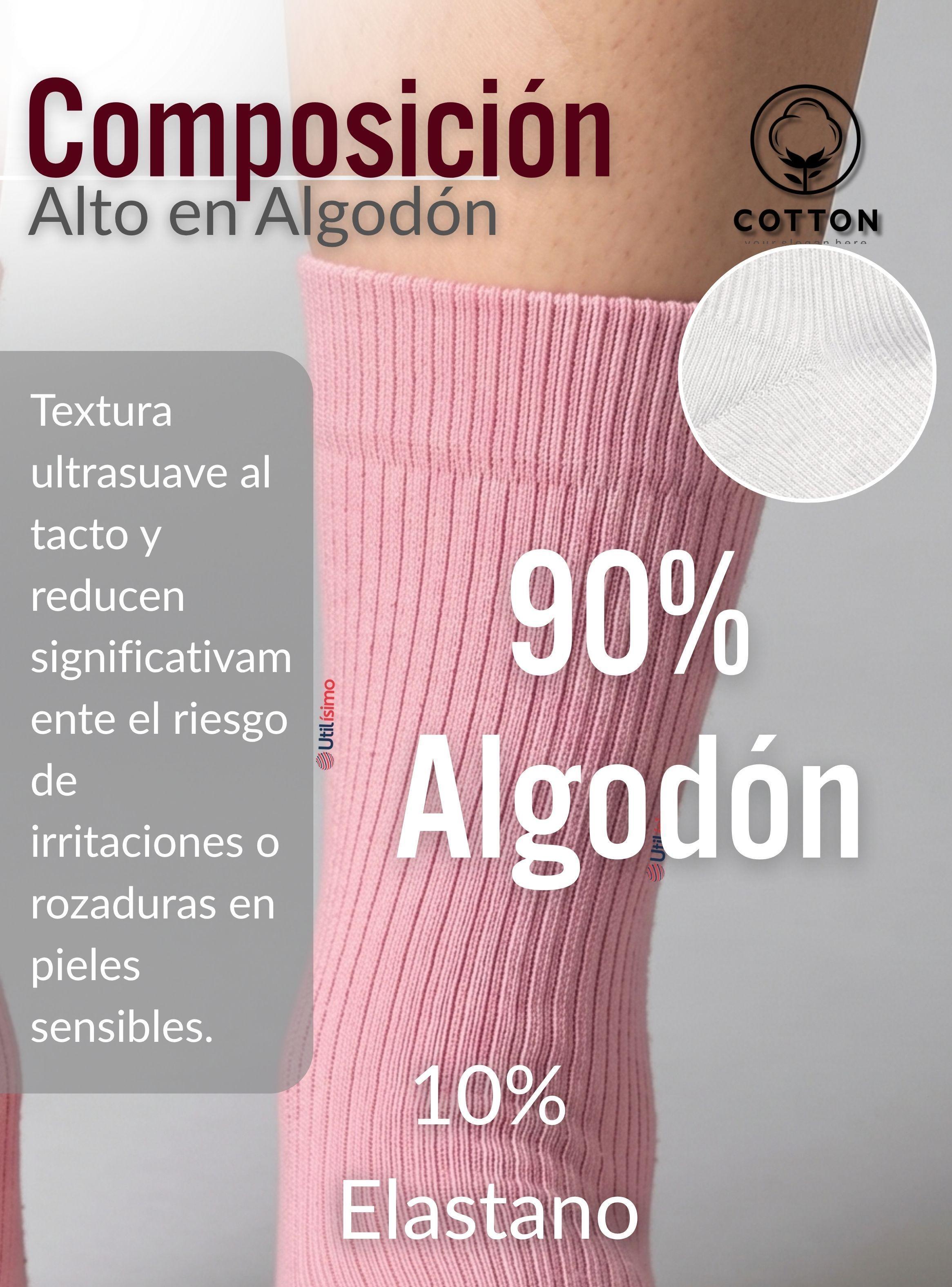 Pack 4 Pares Calcetines Diabéticos Mujer Algodón Suave Colores Surtidos Protección-6