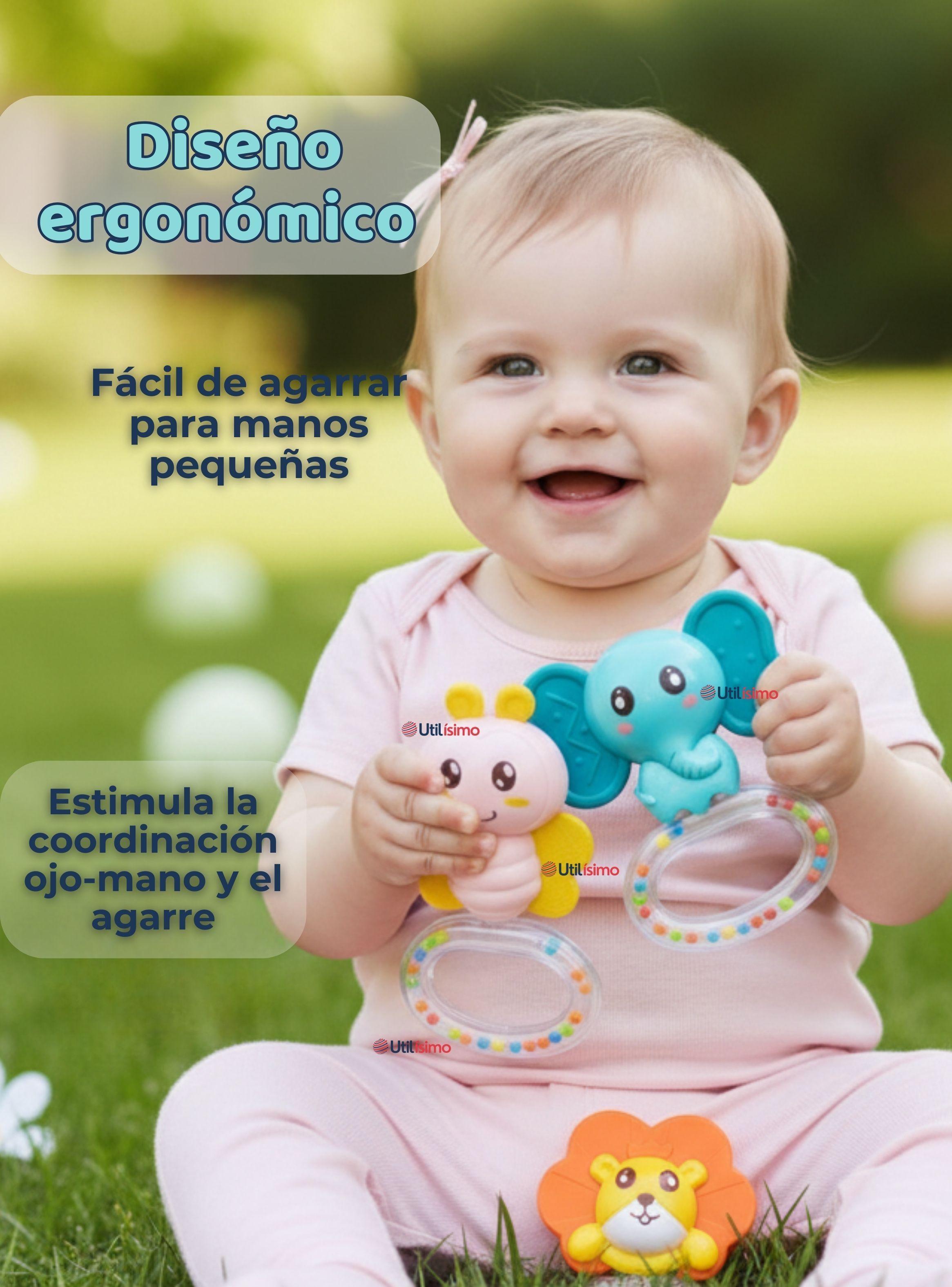 Set de 3 Piezas Sonajeros Bebé Cascabel Juguetes Niño y Niña-7