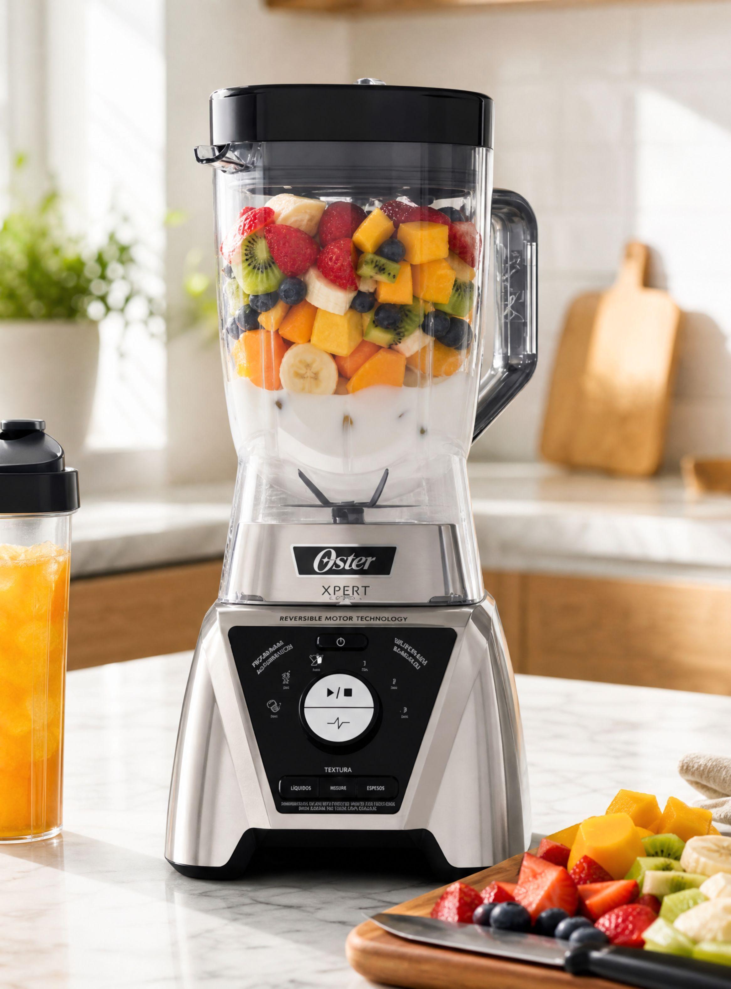 Licuadora Xpert Series™ niquelada con control de textura y un Blend N Go BLST3BCPG-0