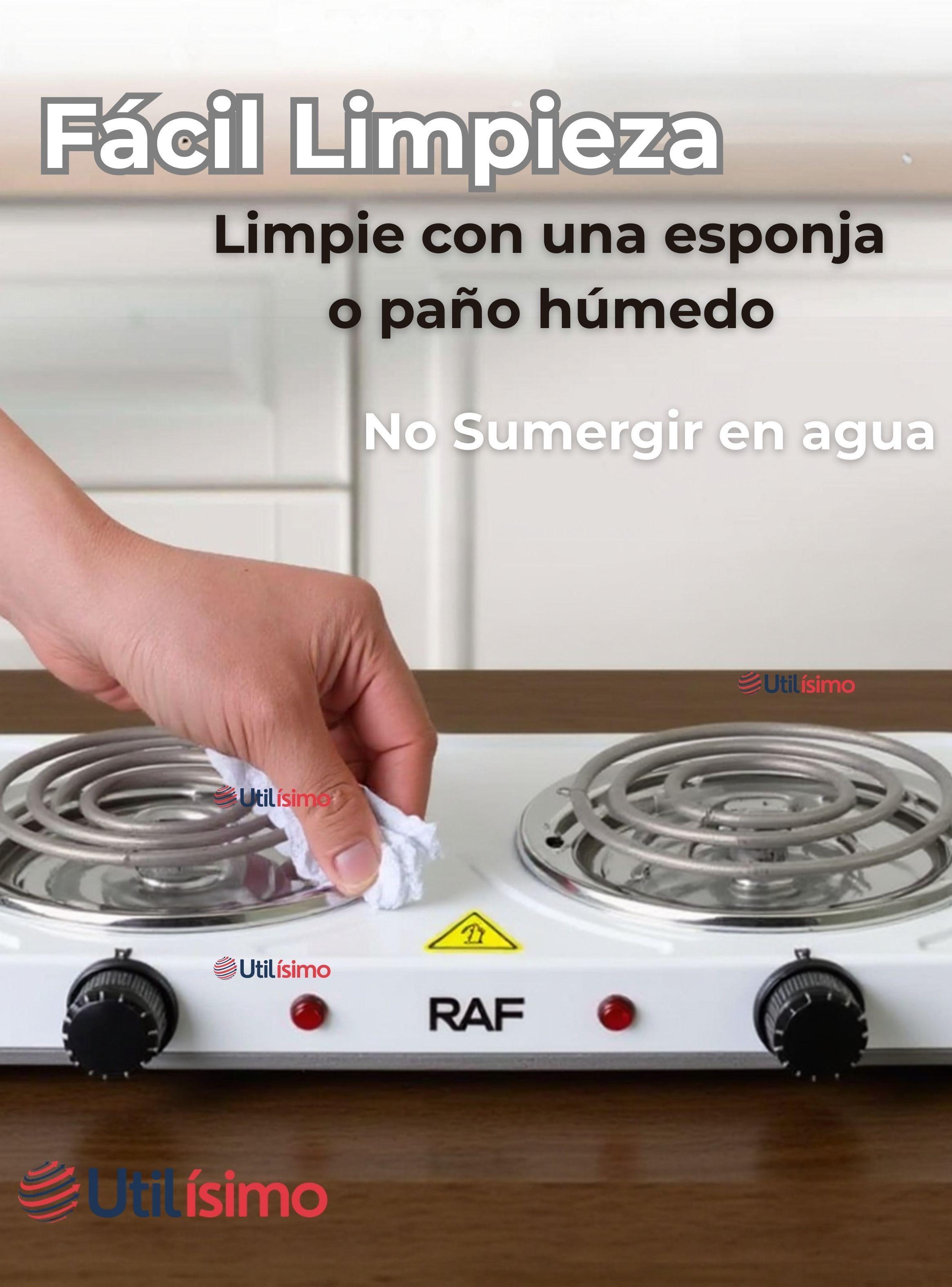 Cocina Eléctrica 2 Platos 2000W de Potencia Cocinilla Portátil Color Blanco-3