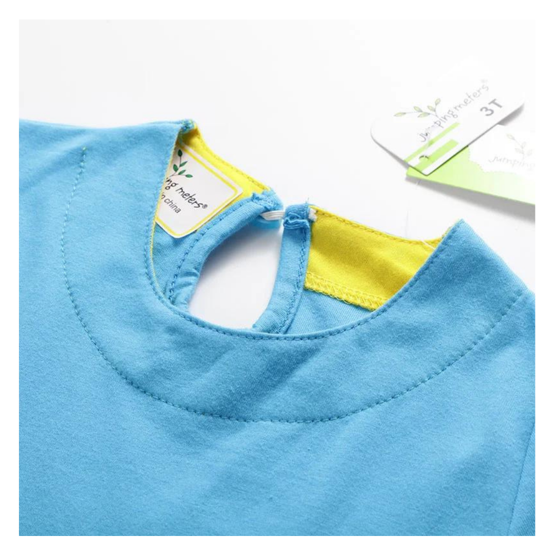 Vestido Manga Corta Niña Sirena Celeste Jump Kids-2