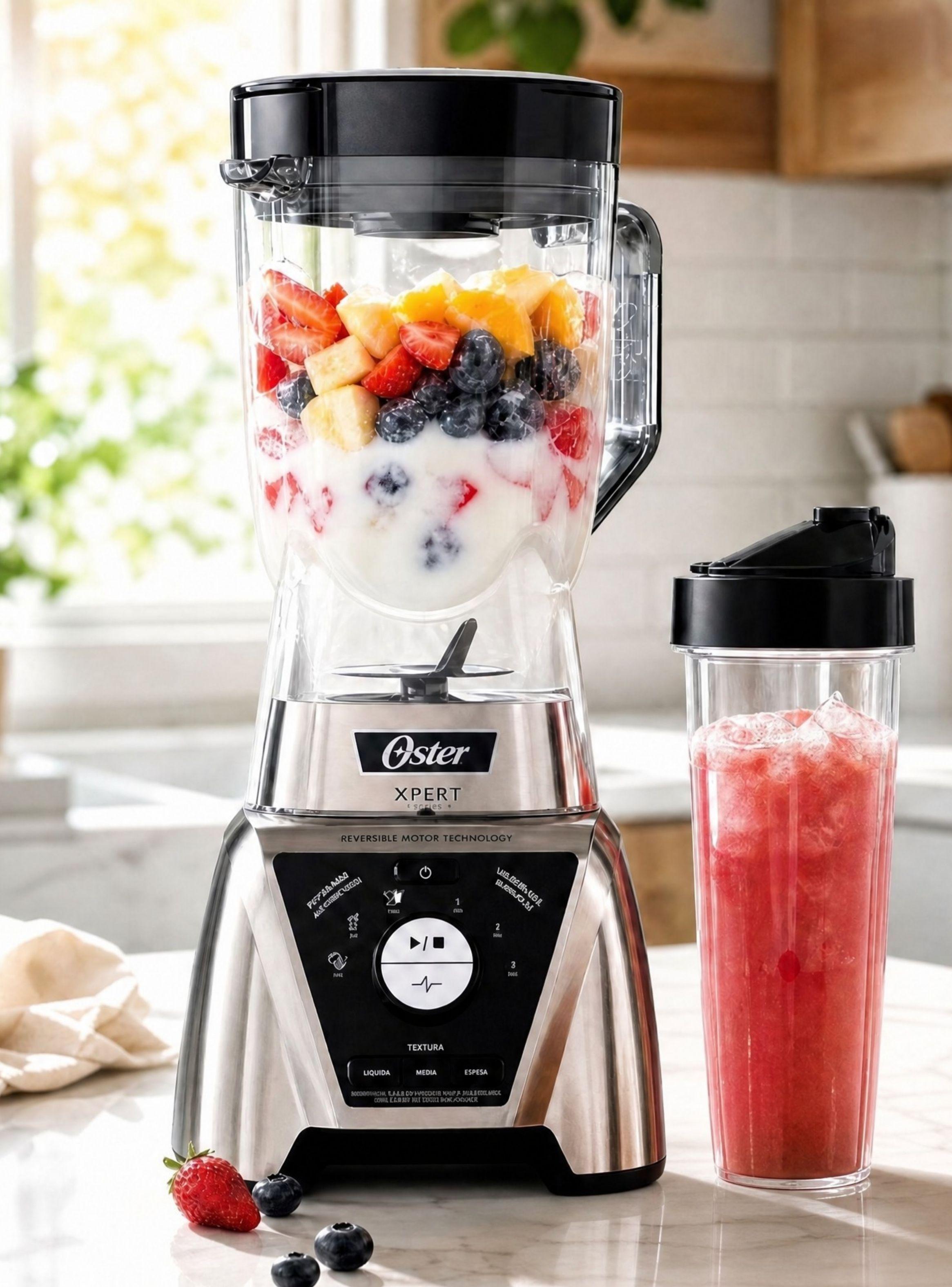Licuadora Xpert Series™ niquelada con control de textura y Blend N Go BLST3BCPG-1