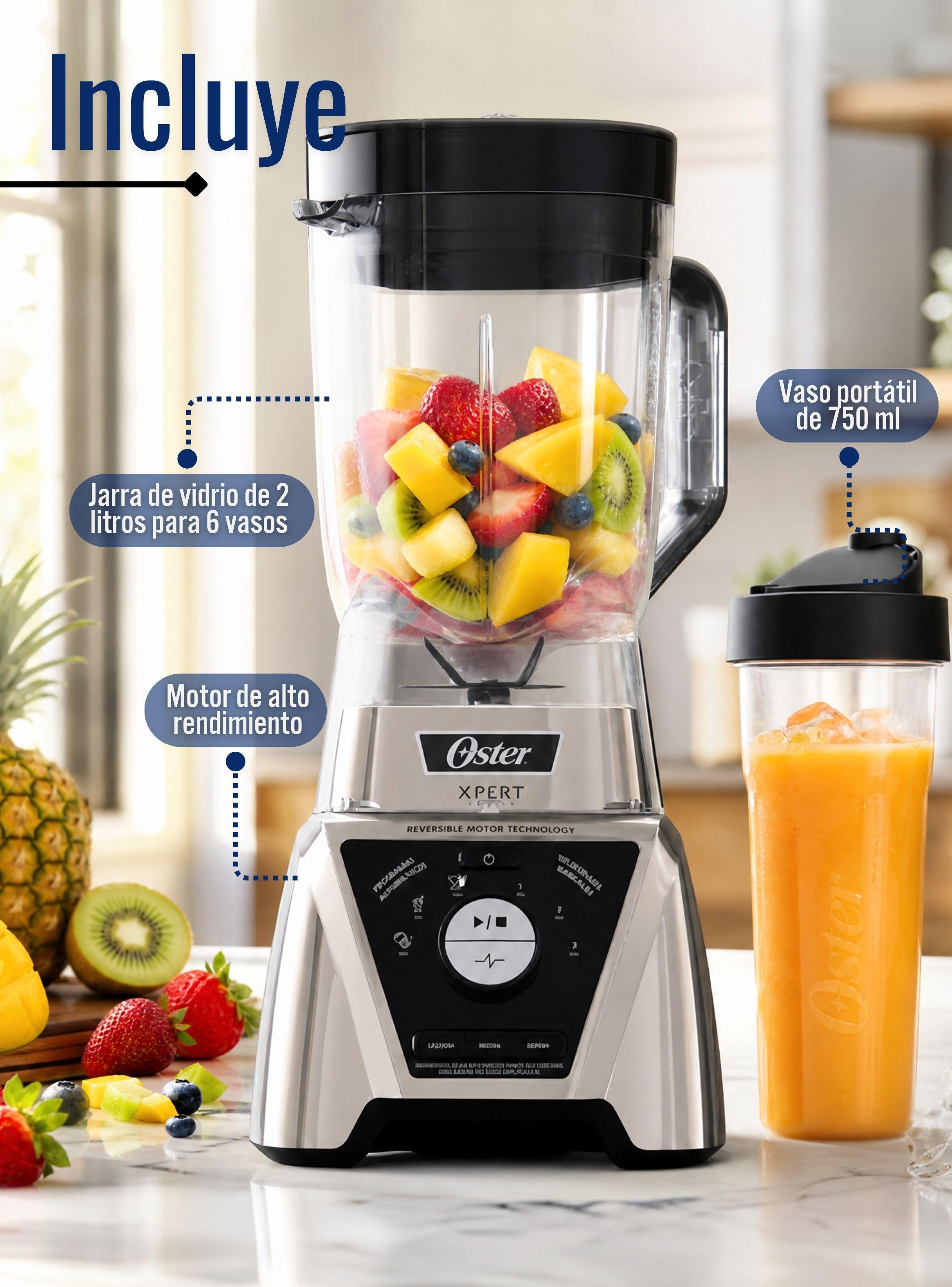 Licuadora Xpert Series™ niquelada con control de textura y Blend N Go BLST3BCPG-2