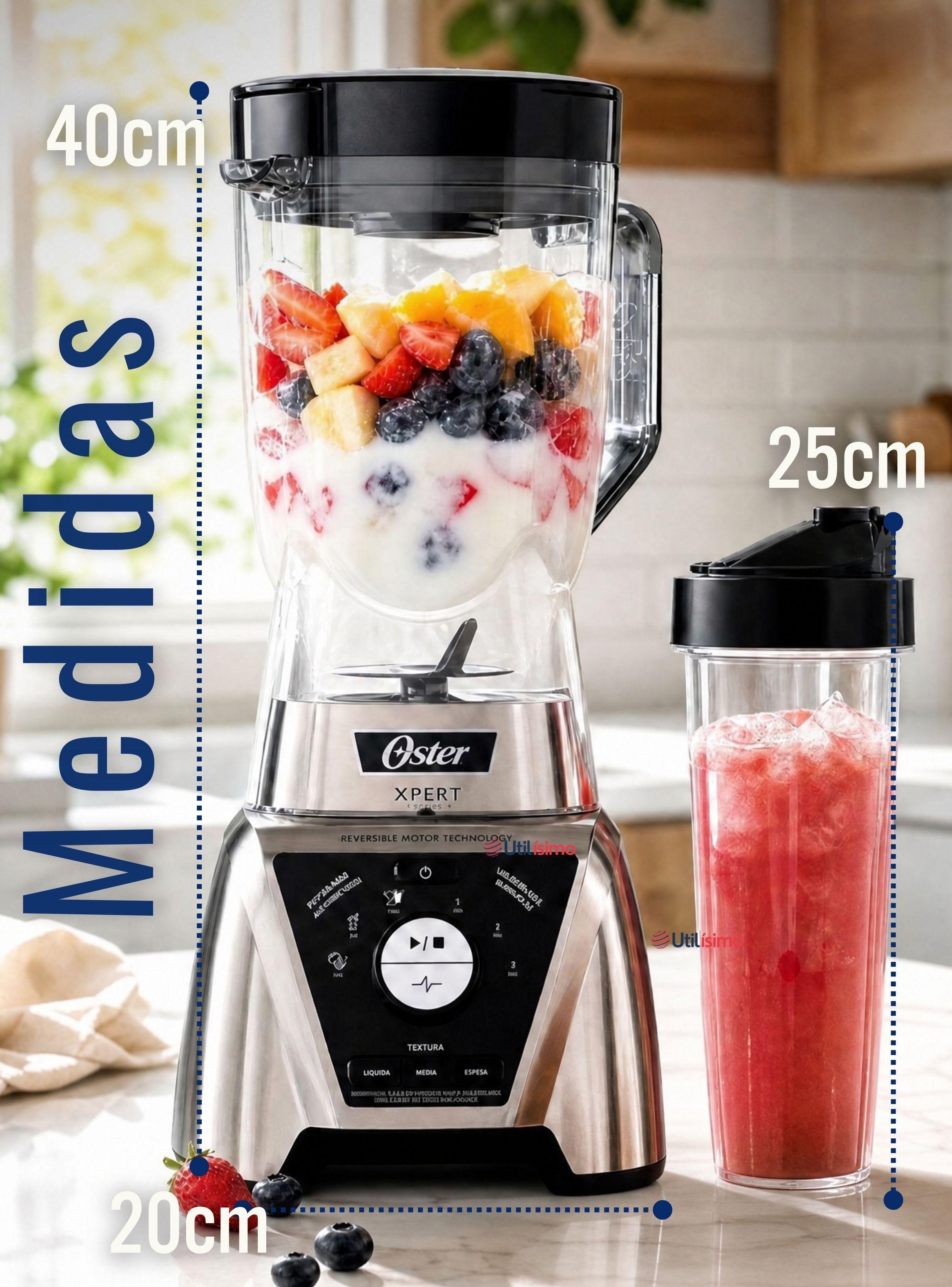 Licuadora Xpert Series™ niquelada con control de textura y Blend N Go BLST3BCPG-4