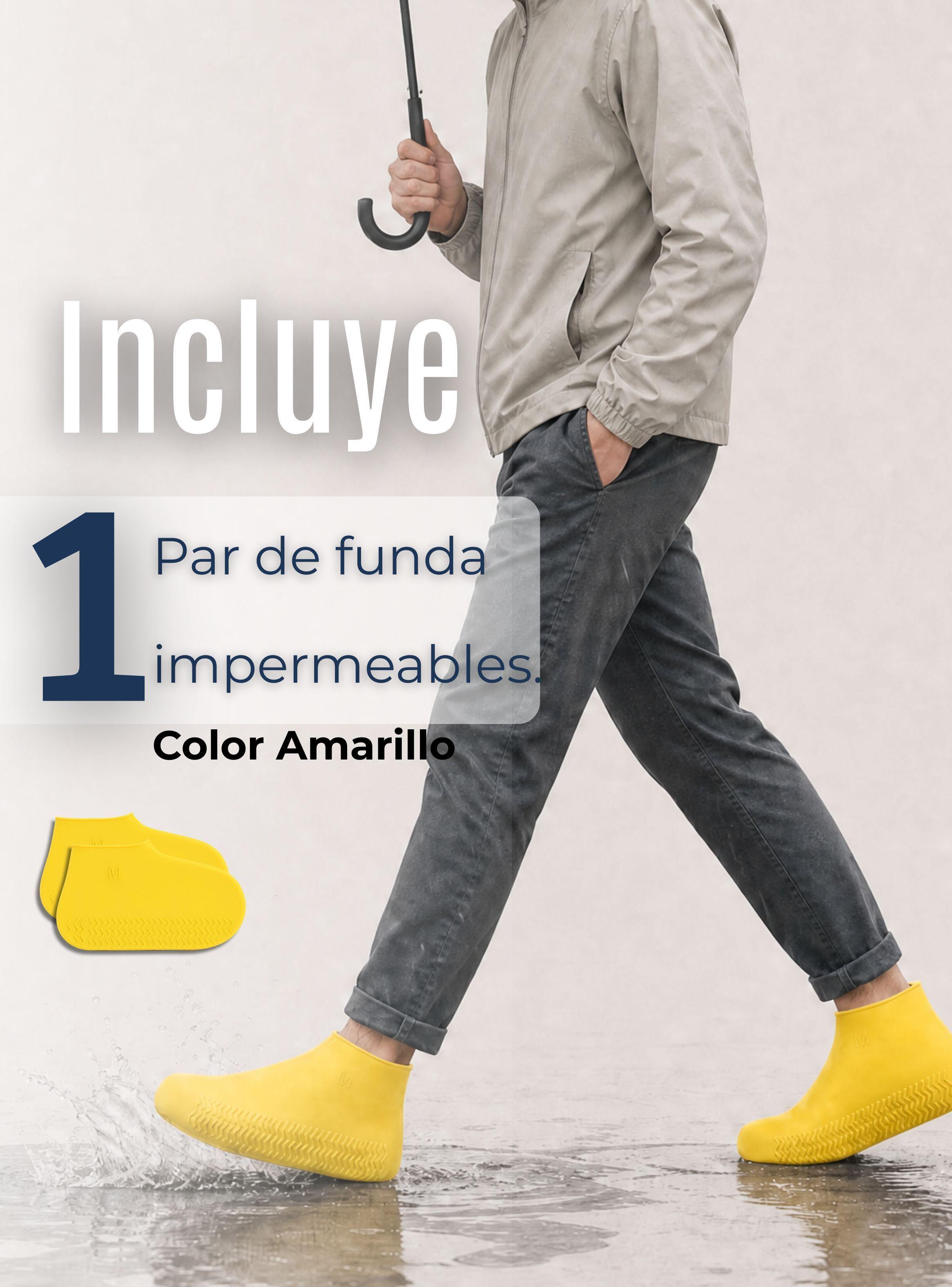 Fundas Cubre Zapatos Amarillo Impermeable Silicona Antideslizante 1 Par Surtidas -2