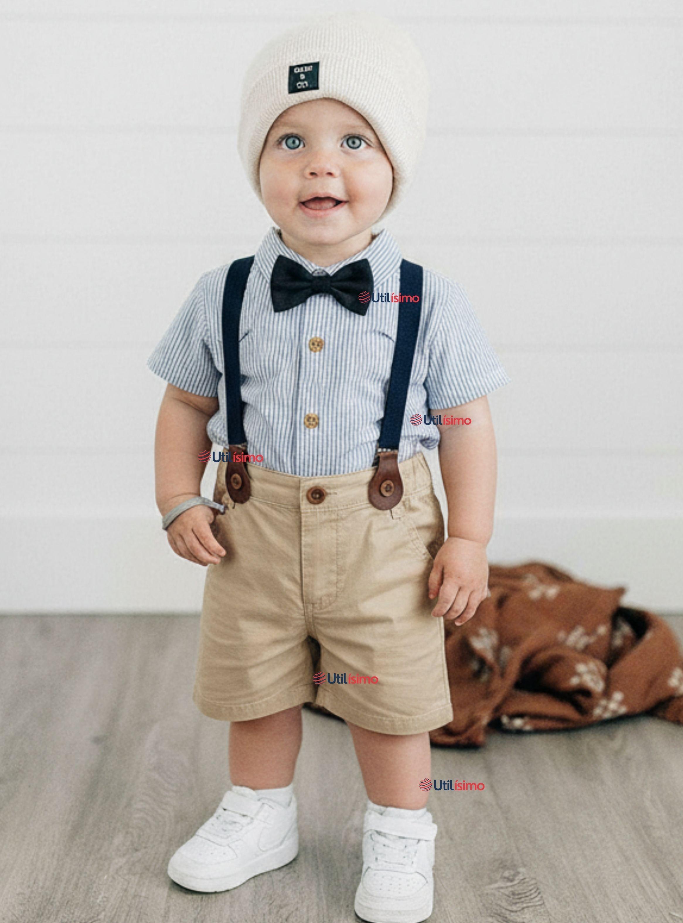 Conjunto de Vestir con Tirantes Camisa y Short Algodón Bebes-0