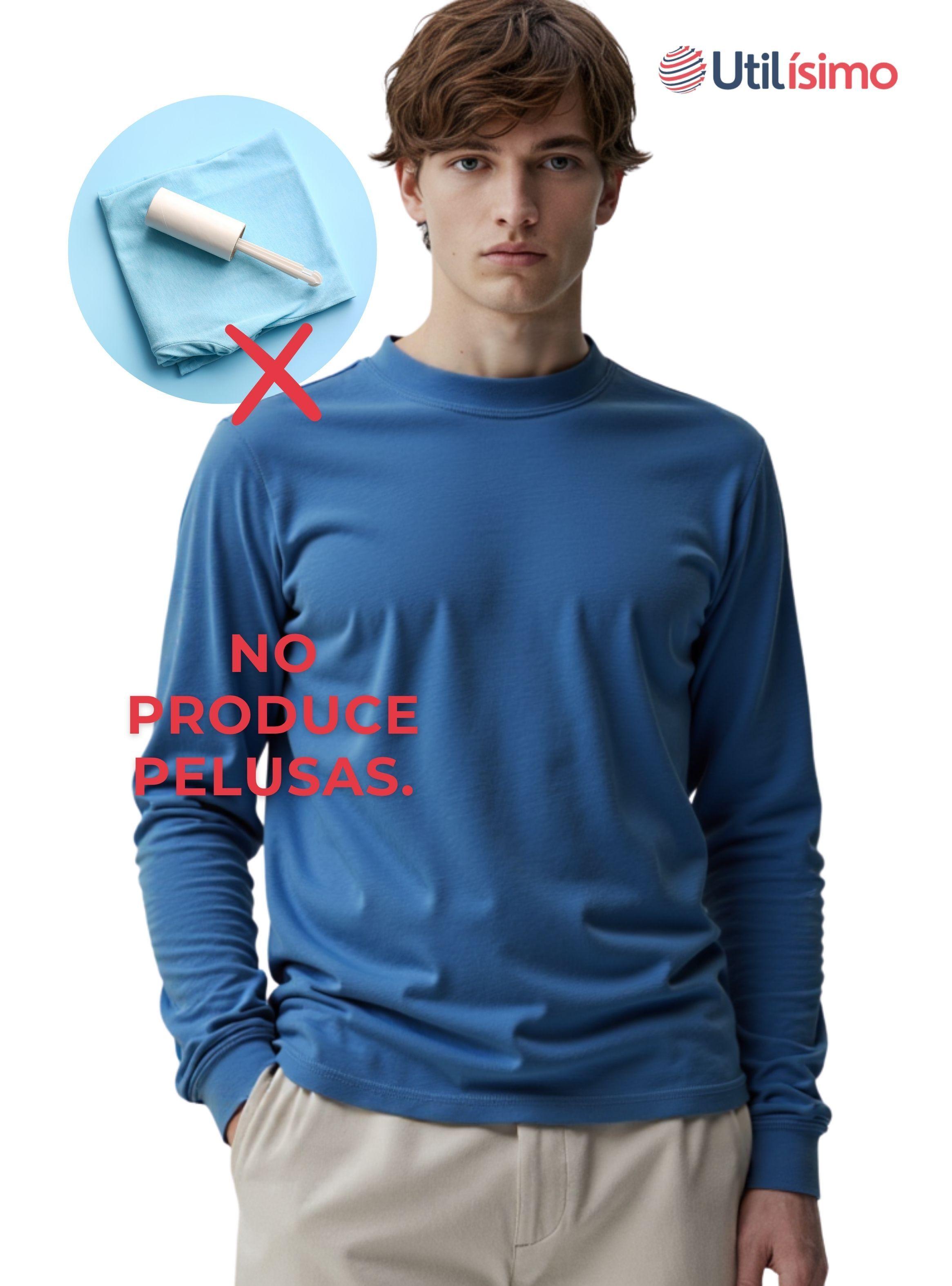Camiseta Beatle Polar Manga Larga Primera Capa Hombre Polera Colores Surtidos-6