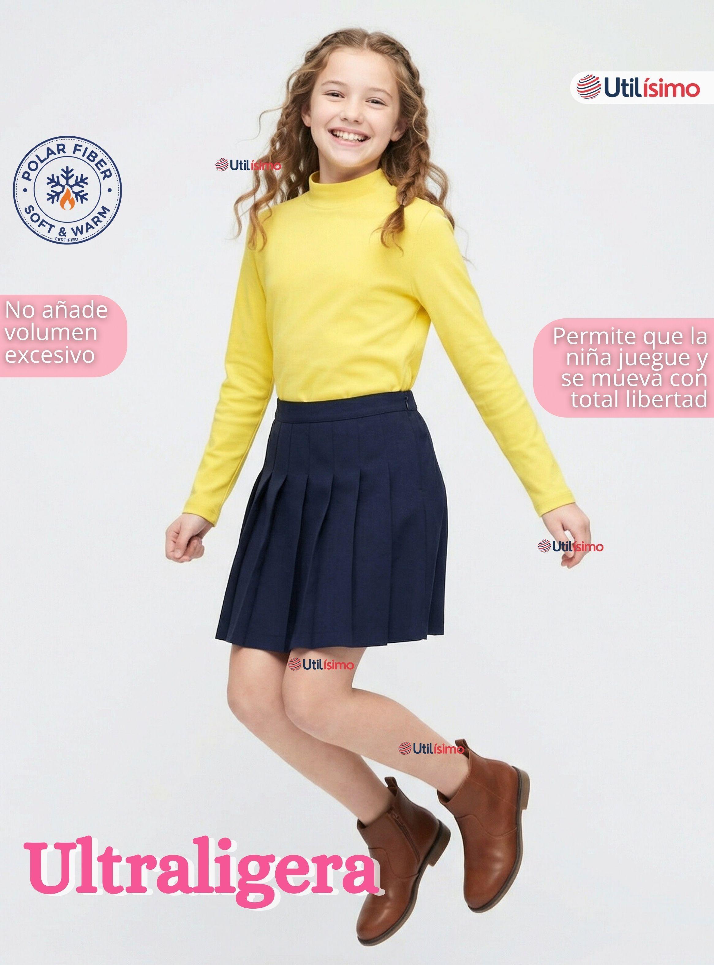 Polera Camiseta Polar Primera Capa Cuello Beatle Mangas Largas Colores Surtido Niña-5