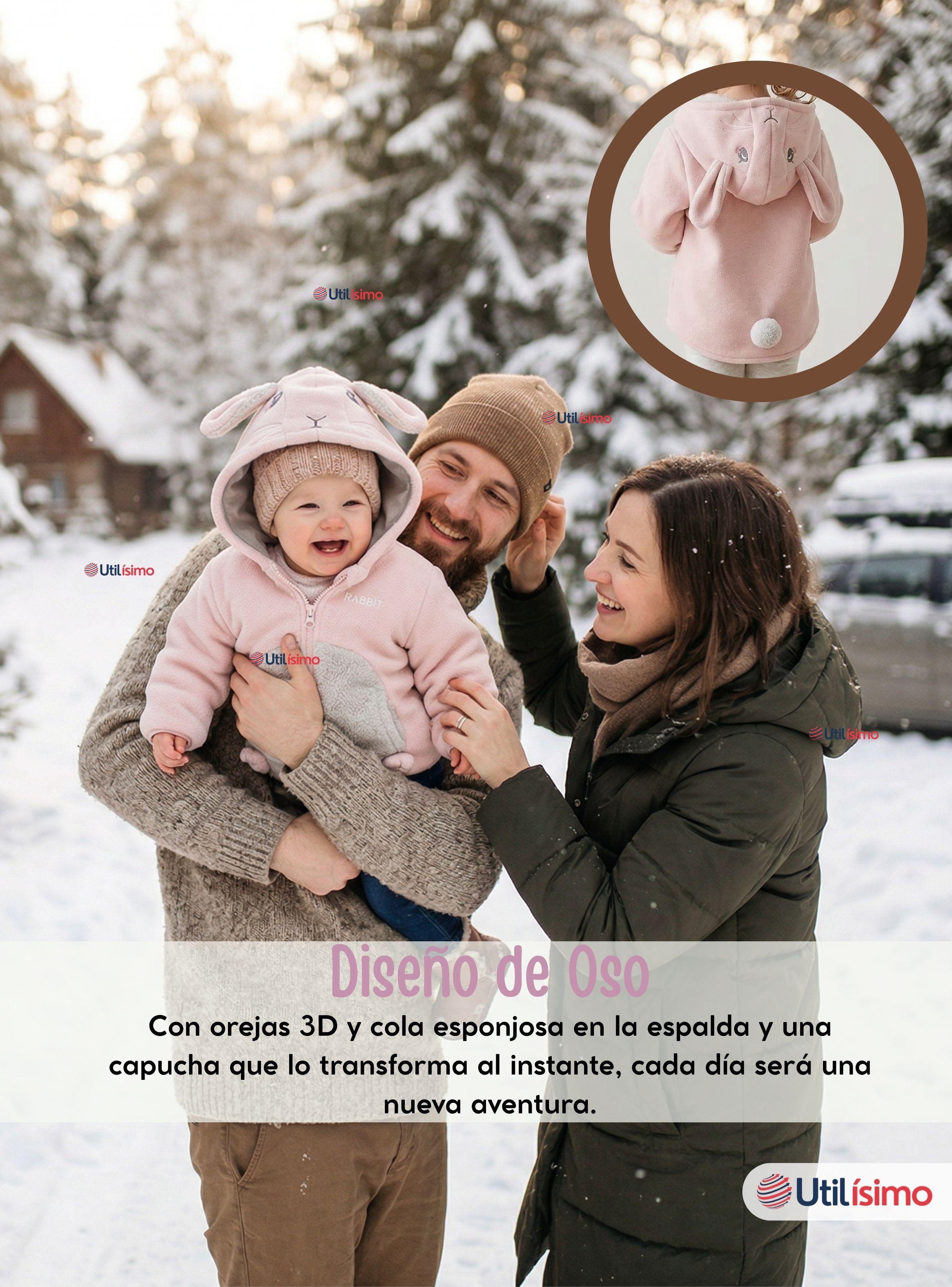 Polerón Polar Con Capucha Invierno Bebé Niña Sweet Rabbit-5