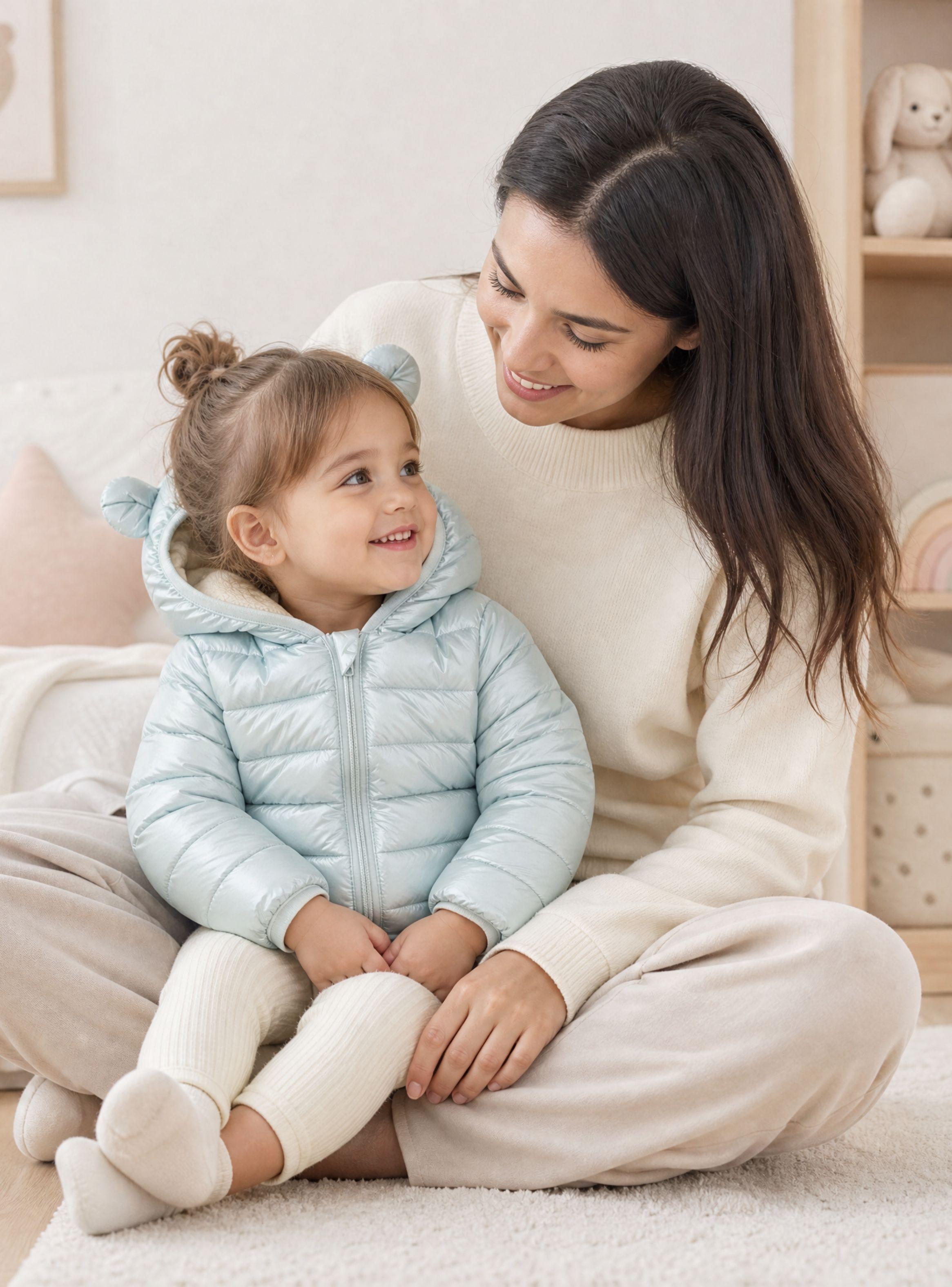 Parka Celeste Térmica Acolchada Con Orejitas Niña Bebé Sweet Sky-0