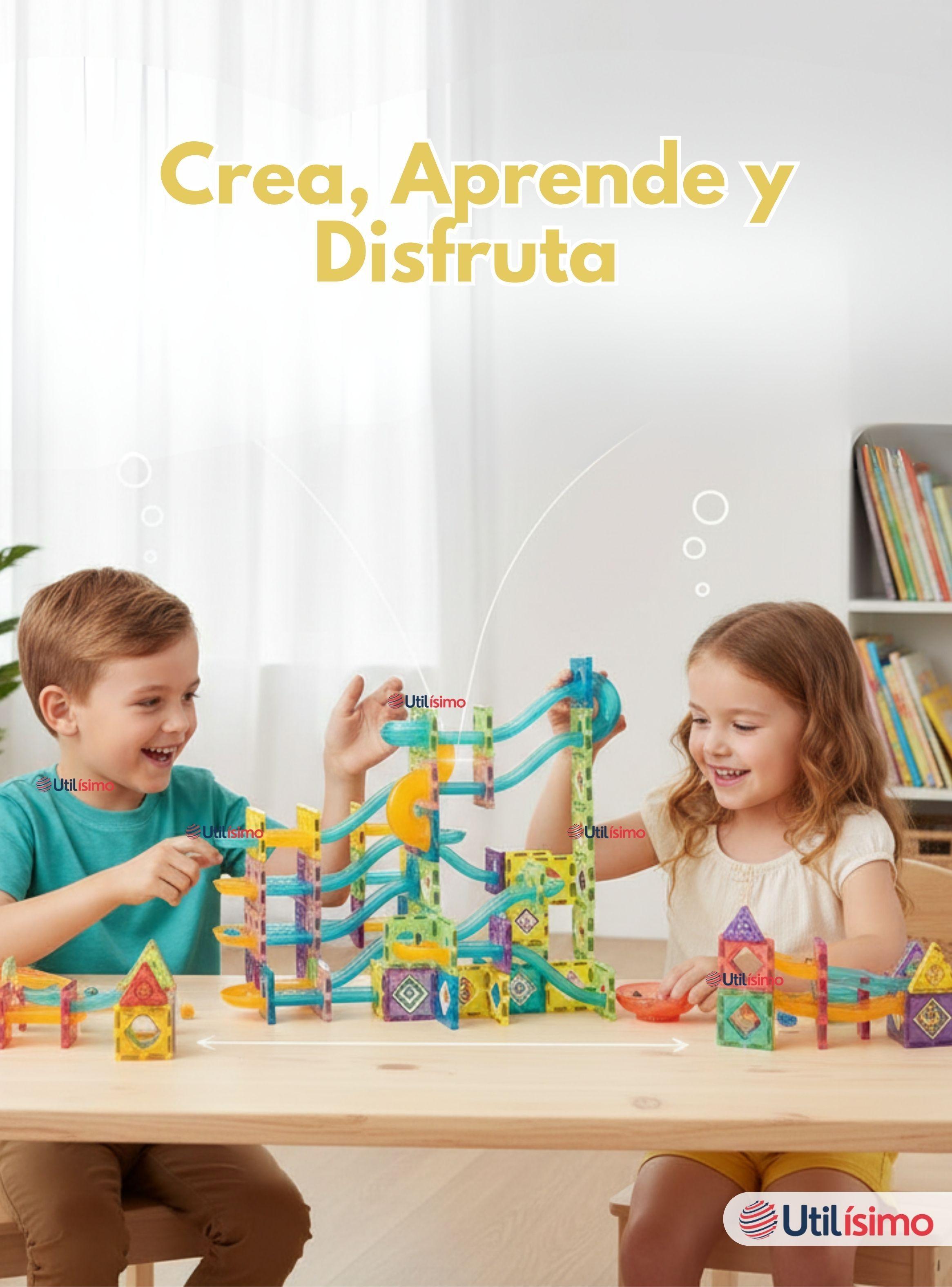 Pista Armable Bloques Magnético 3D de 160 Piezas para Niño o Niña-7