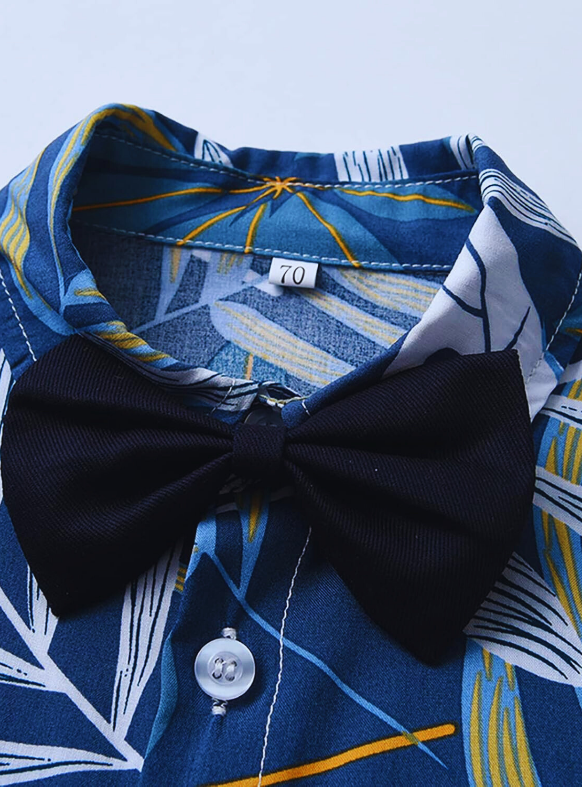 Conjunto de Vestir Hawaiano Manga Corta Niño 1 a 5 Años Azul oscuro Hawaiano-5