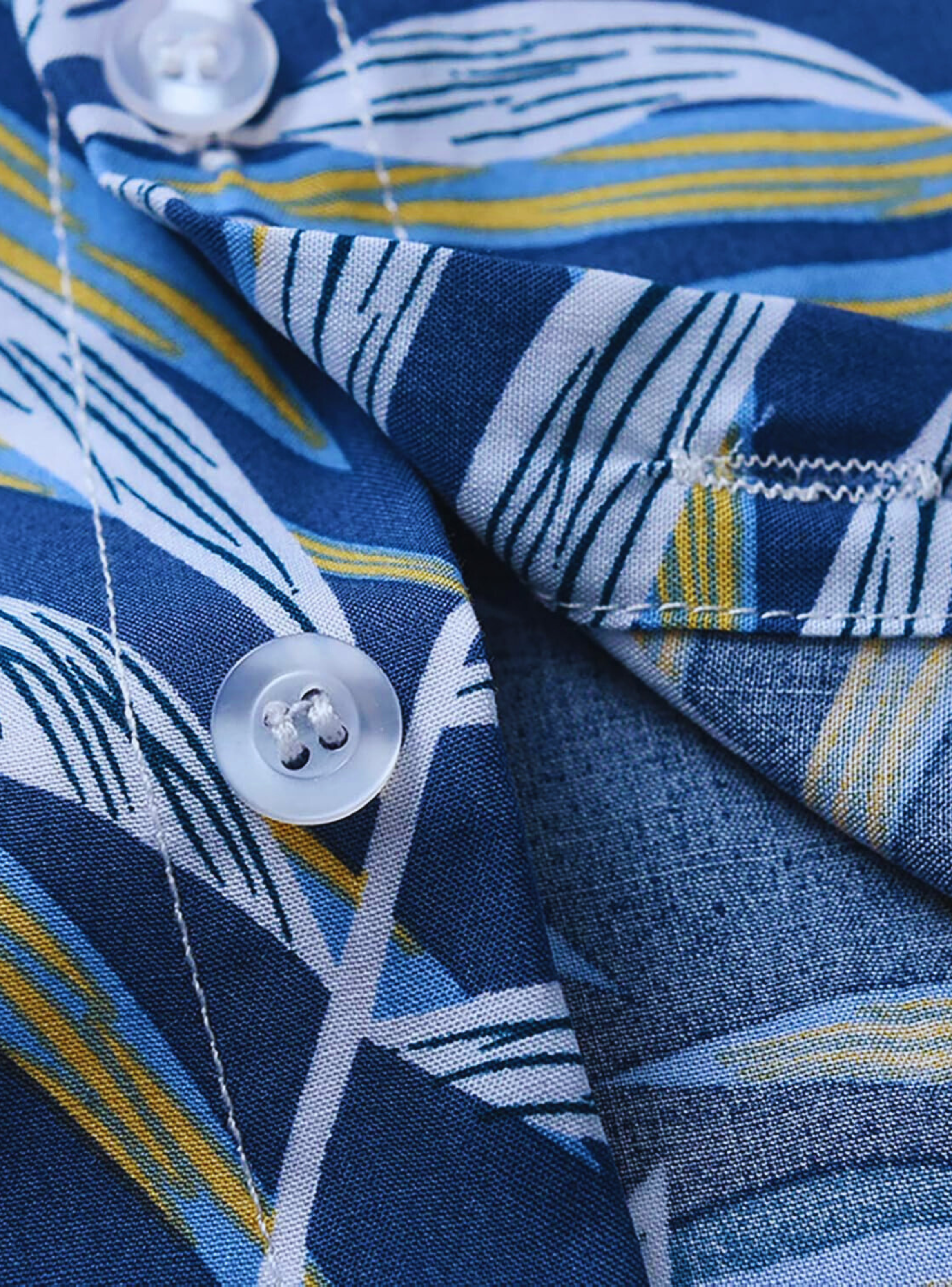 Conjunto de Vestir Hawaiano Manga Corta Niño 1 a 5 Años Azul oscuro Hawaiano-6