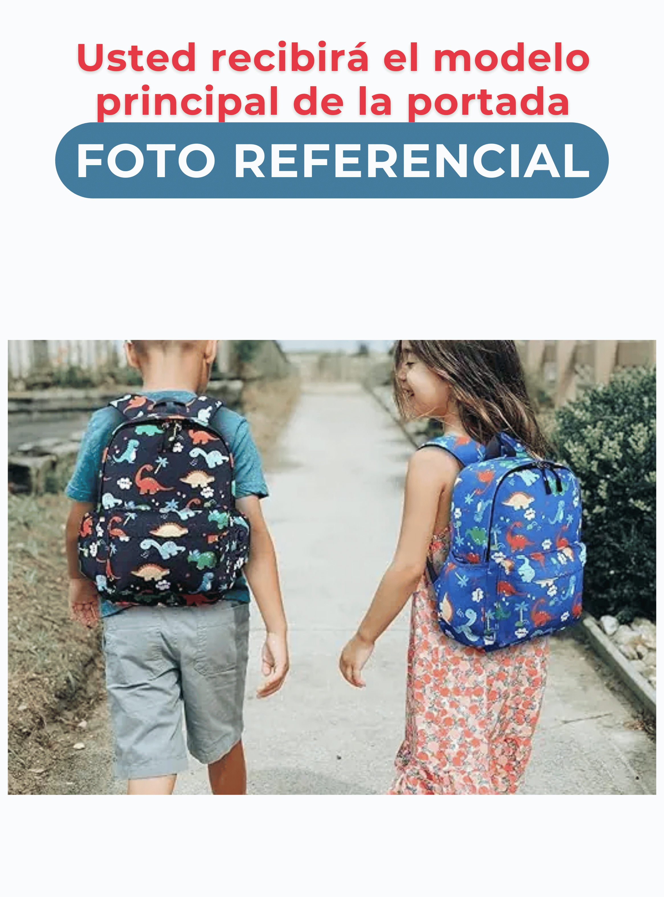 Mochila Infantil 2 a 4 años Jardín Escuela 30cm Niño Niña Red Dinosaurs-2