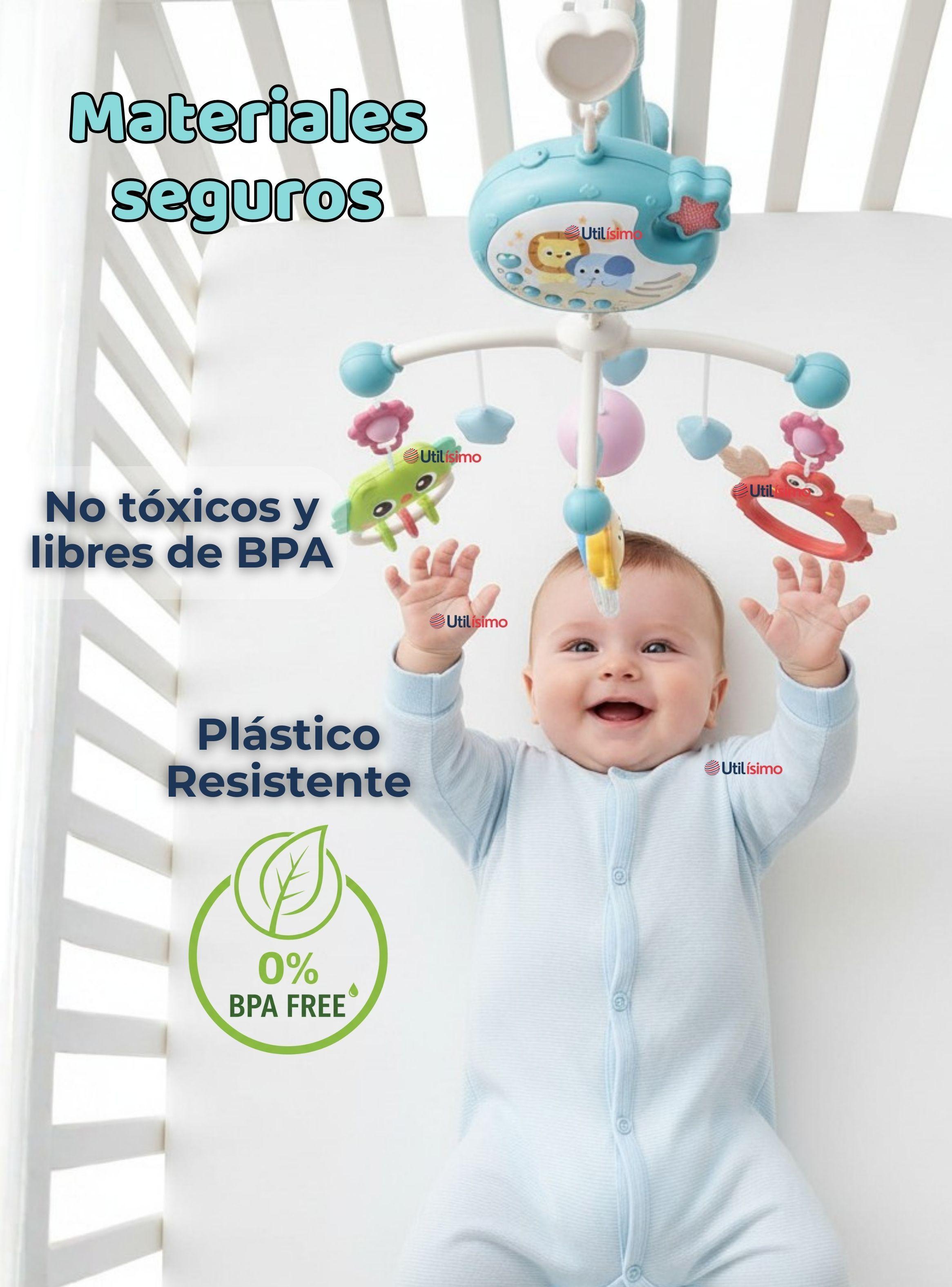 Móvil Giratorio Musical Proyector De Luces Más Control Para Cuna Bebé-2