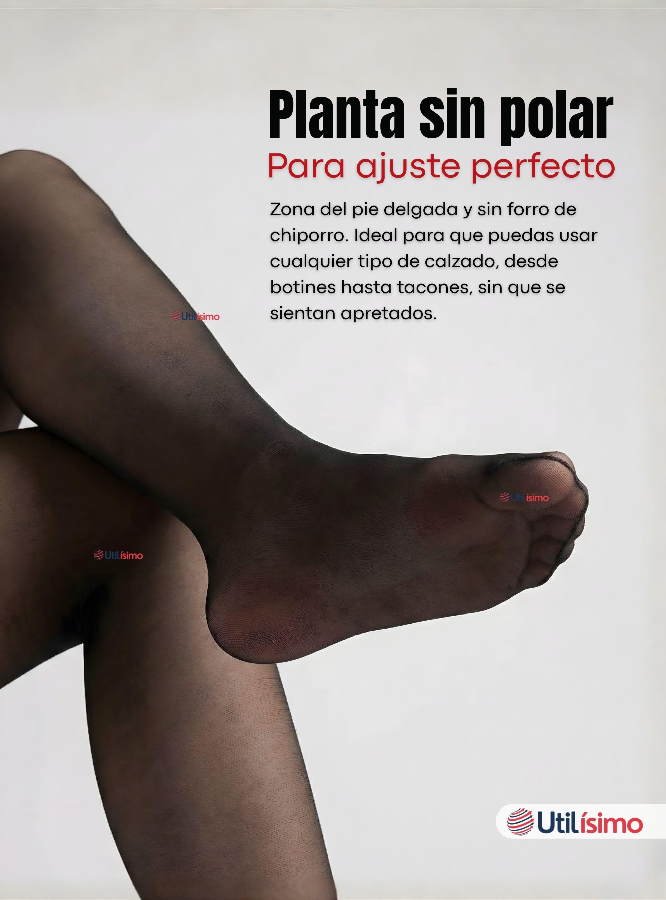 Calza Panty Efecto Piel Con Faja Polar Térmica Elasticada-6