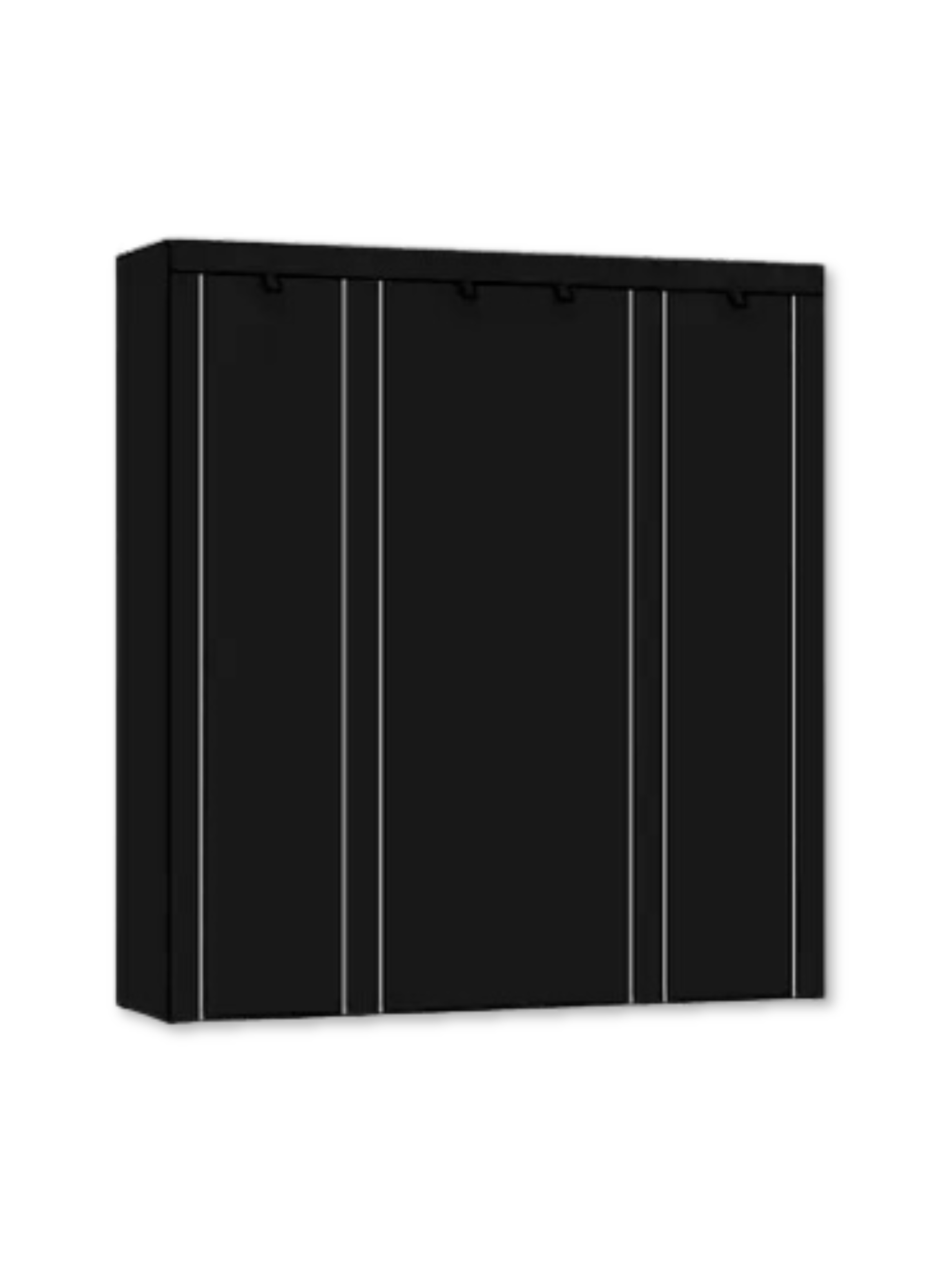 Práctico Armario Closet Ropero Portátil De Tela Color Black-3