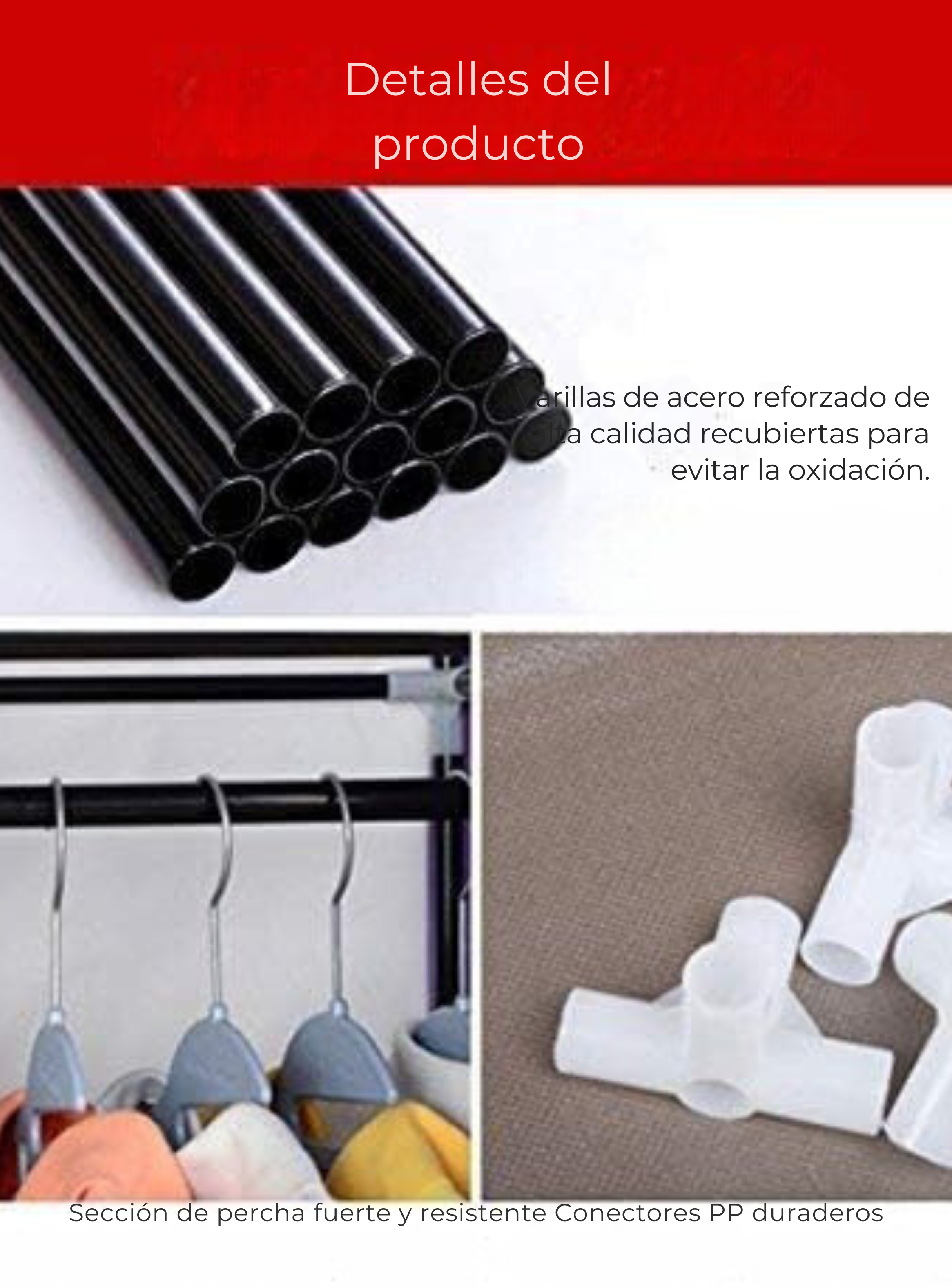 Práctico Armario Closet Ropero Portátil De Tela Color Black-4