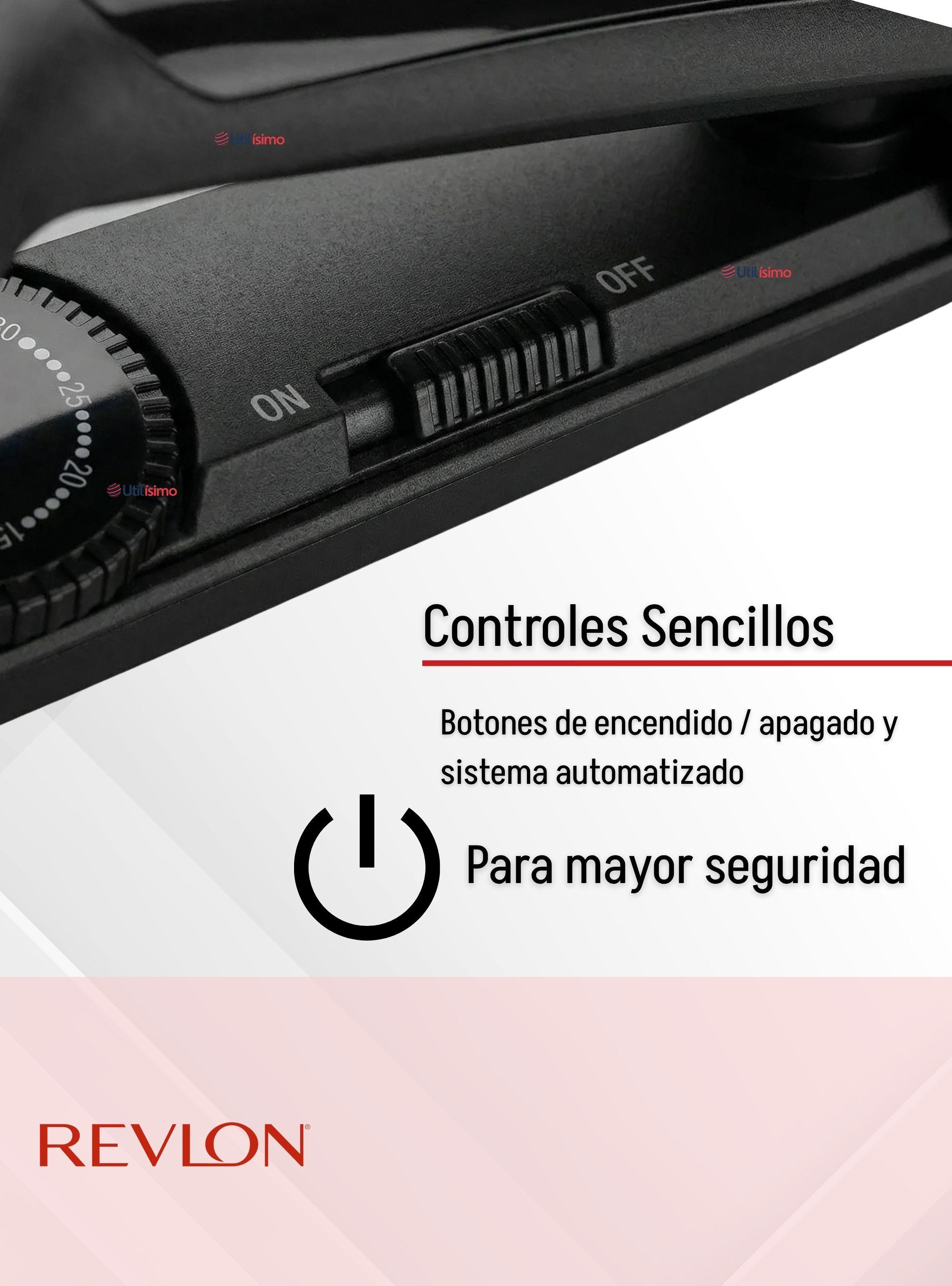 Plancha Alisadora De Cabello Revlon Placas De Cerámica Alaciadora Color Negro RVST2182 -5