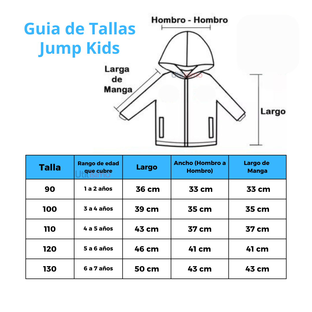 Chaqueta Cortaviento Impermeable Niño y Bebé Jump Kids Surtido-6