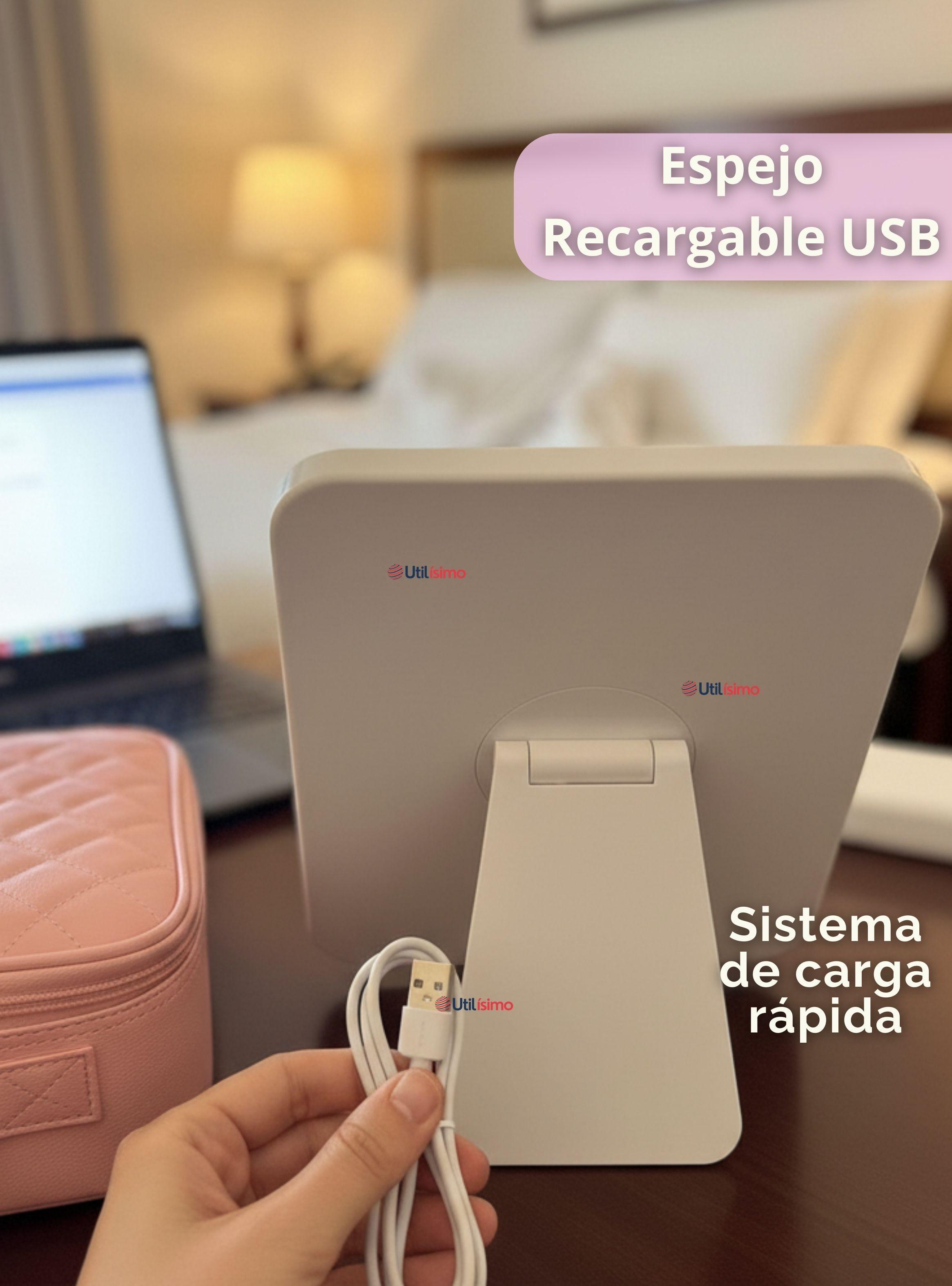 Cosmetiquero 2 en 1 Estuche Maquillaje Con Espejo Luz Led Organizador-6