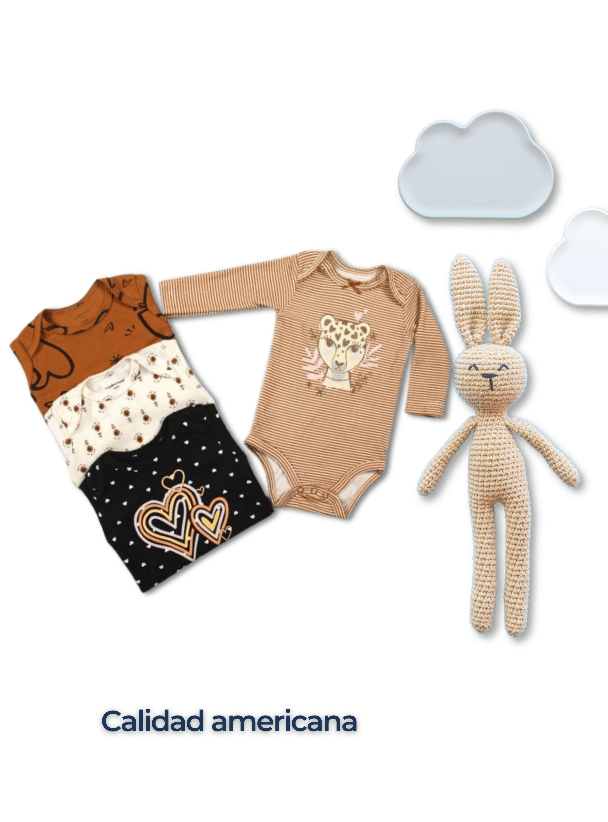 Pack 4 Bodys Bebé Niña Manga Larga Tedmimak 100% Algodón Hearts-5