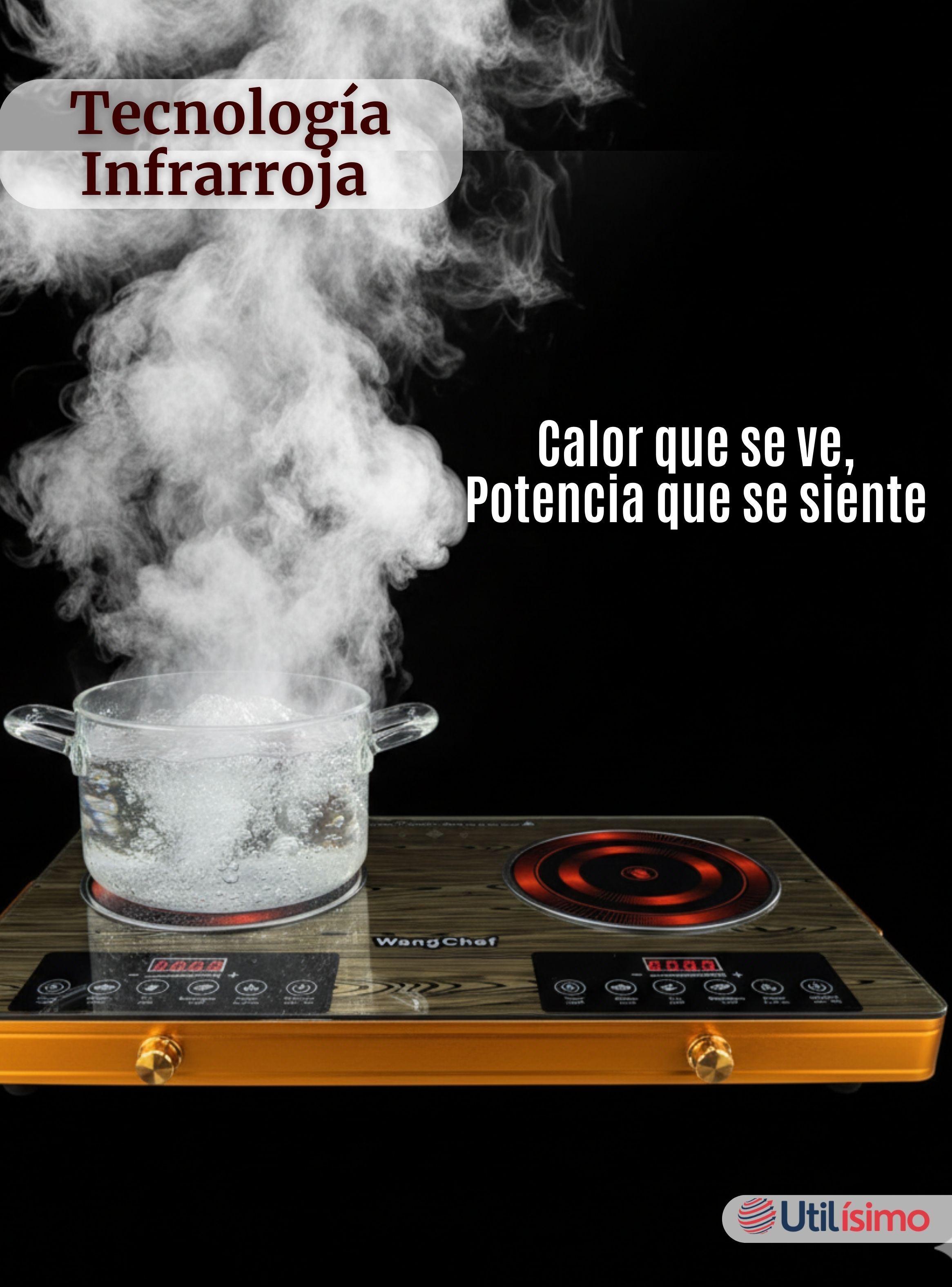 Cocina Cocinilla Eléctrica 3500w de Potencia Encimera 2 Platos Portátil-5
