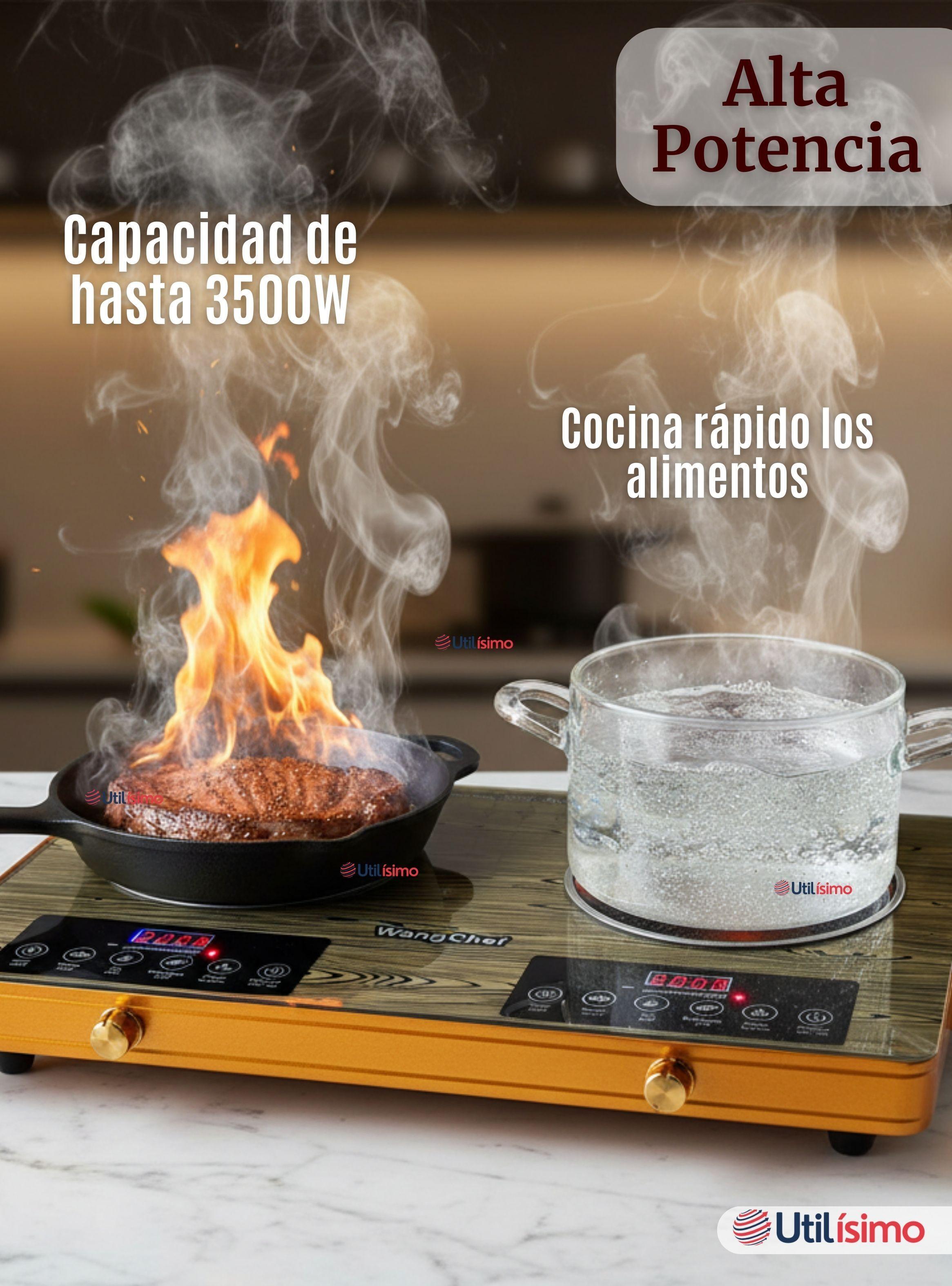 Cocina Cocinilla Eléctrica 3500w de Potencia Encimera 2 Platos Portátil-6
