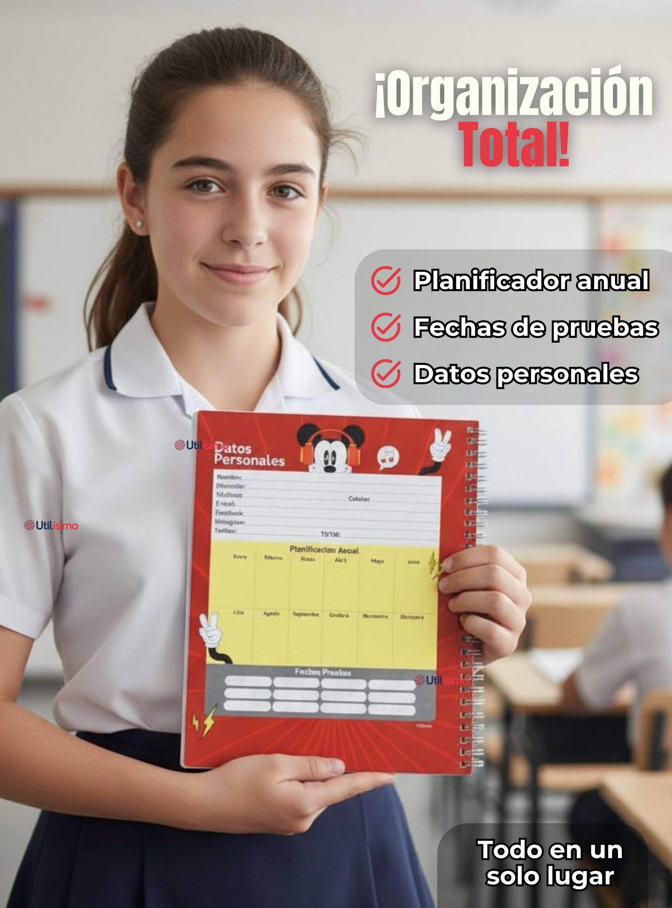 Pack 10 Cuadernos Universitarios Mickey Mouse Proarte de 7mm 100 Hojas Diseño Surtido-6