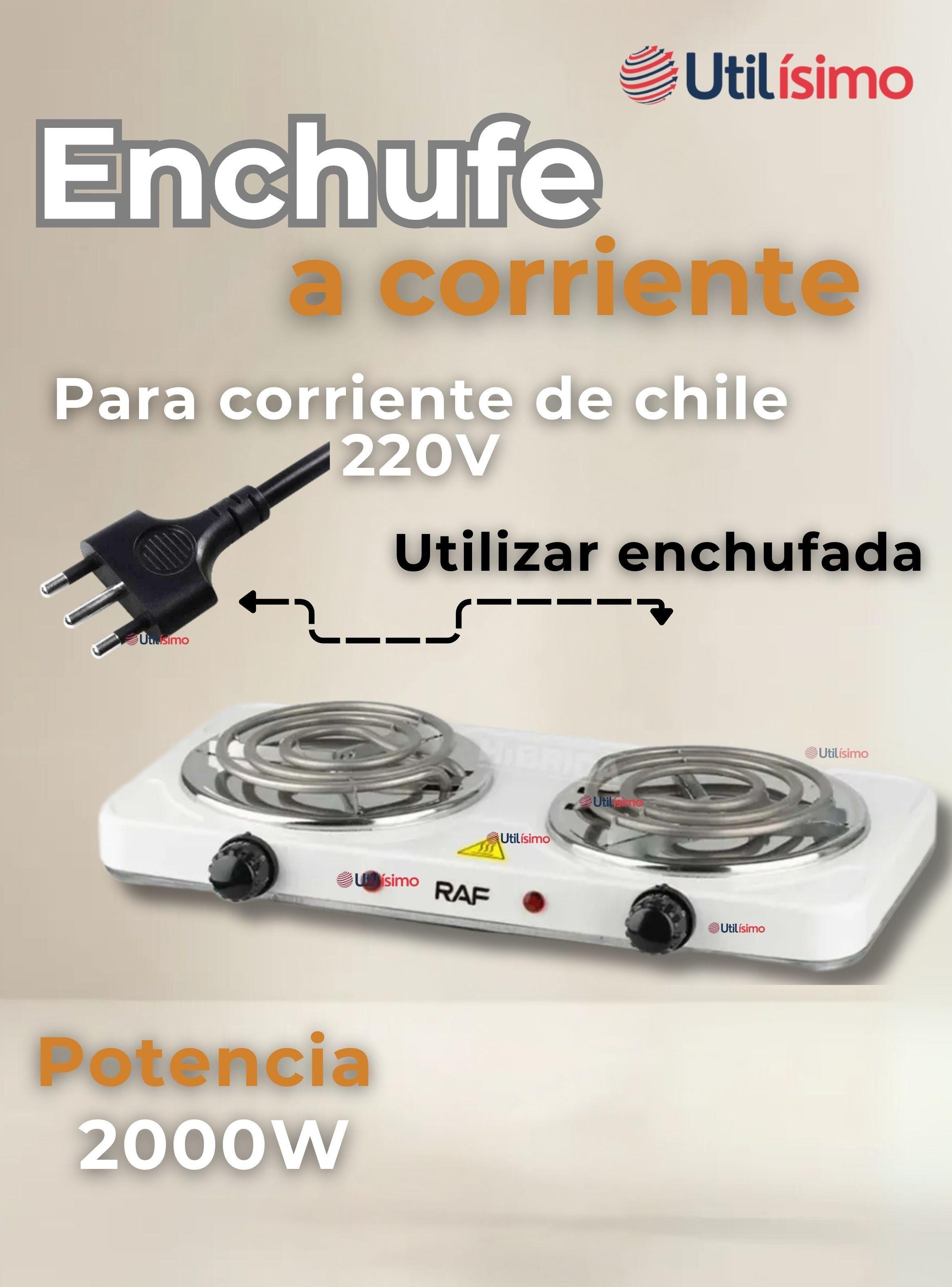 Cocina Eléctrica 2 Platos 2000W Cocinilla Portátil Blanco-6