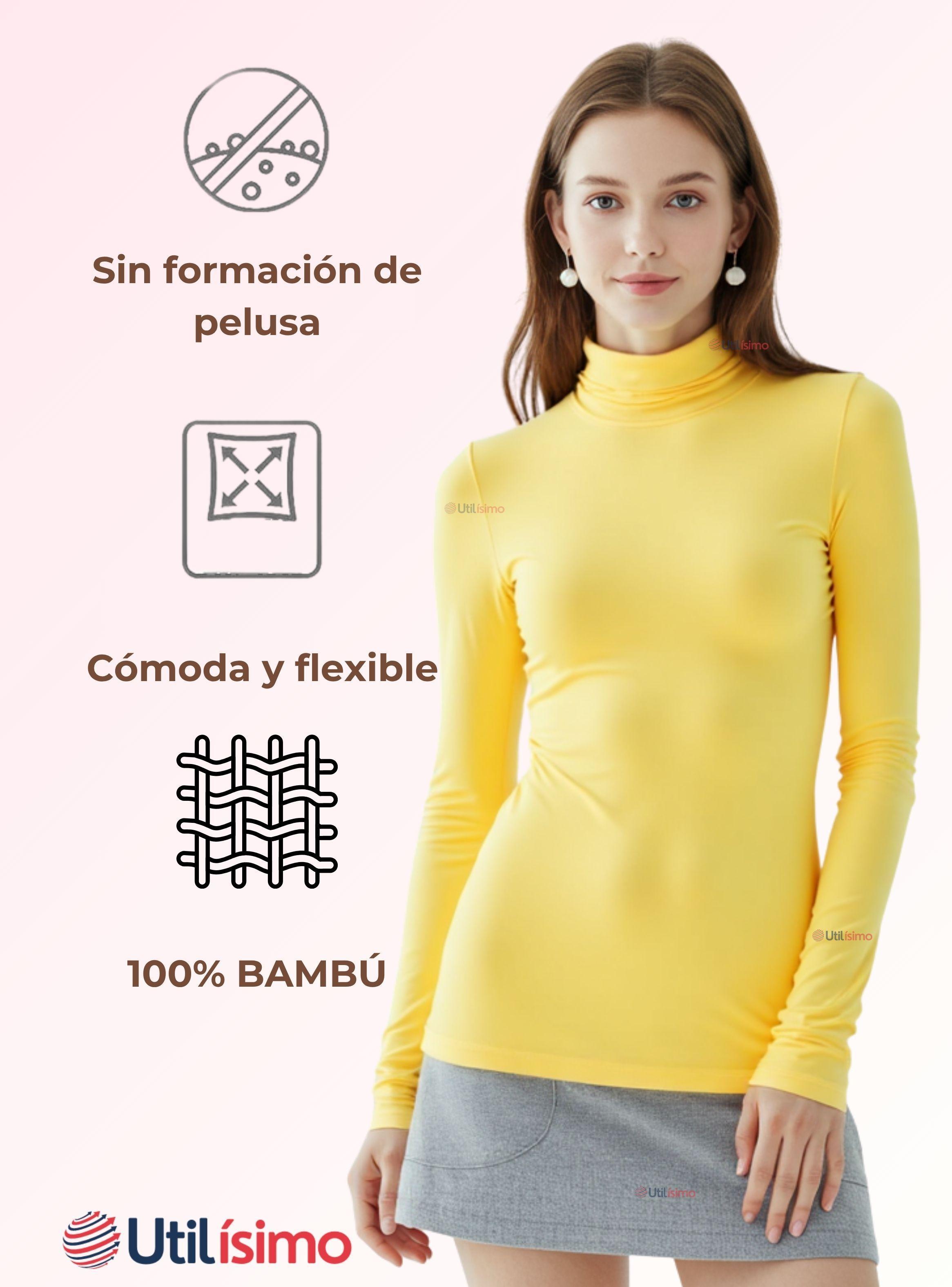 Camiseta Bambú Cuello Beatle Primera Capa Niña Invierno Polera-4