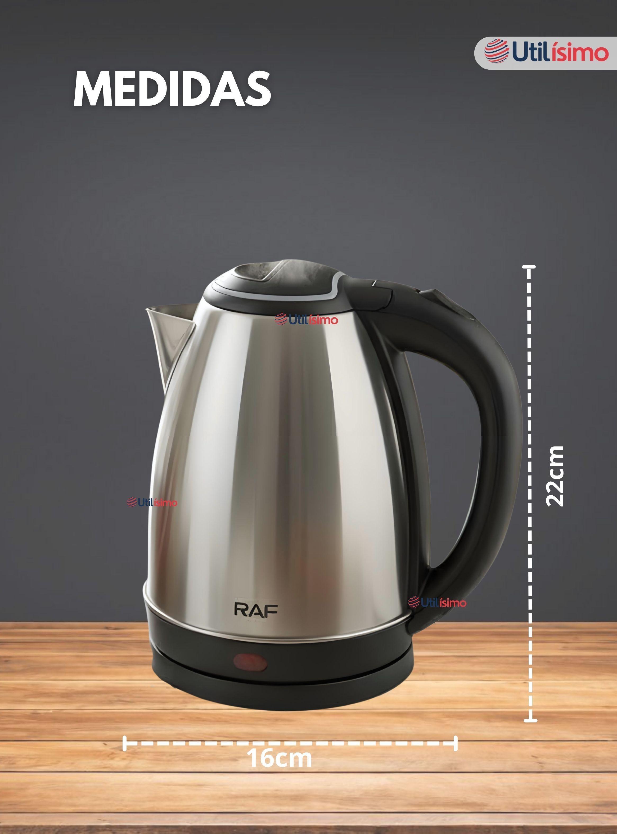 Hervidor Eléctrico Tetera Acero Inoxidable 2 Litros 1500W-2