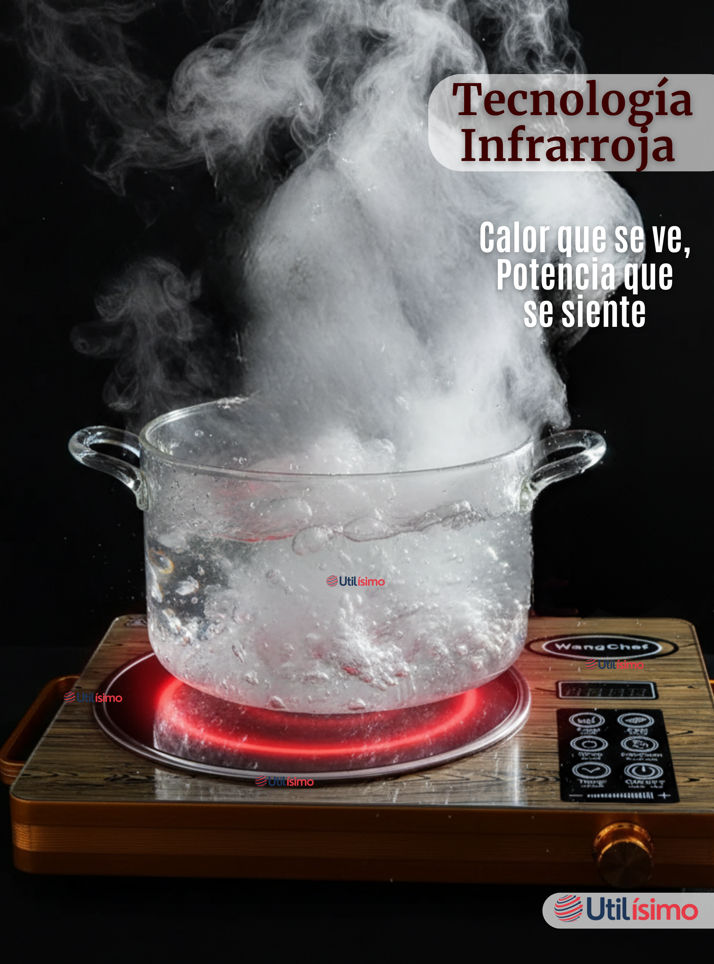 Cocina Eléctrica Cocinilla 3500w Encimera 1 Plato Portátil-6