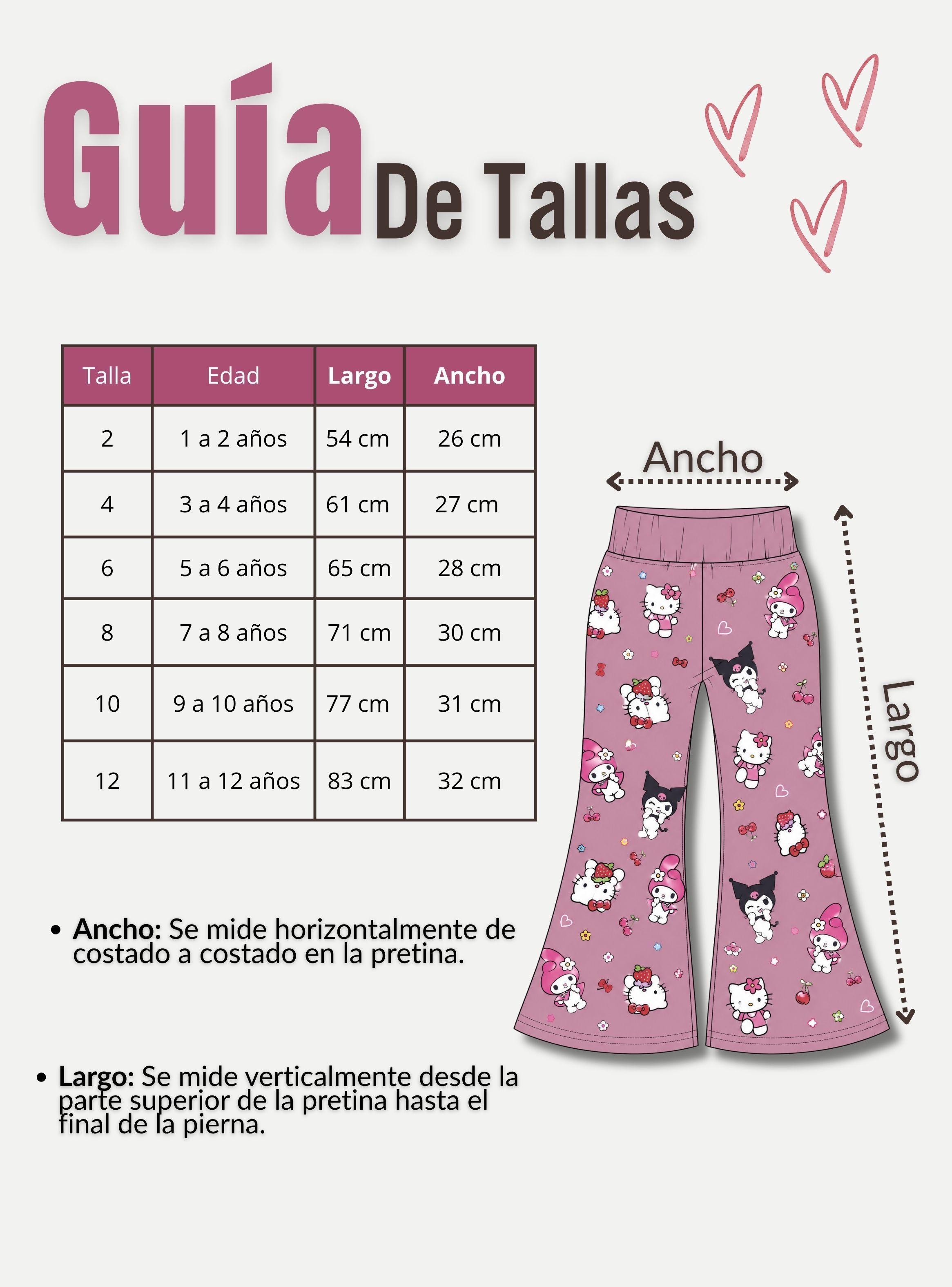 Pack 3 Buzos Pantalones Palazzos Polar Con Chiporro Para Niña Surtidos Hello Kitty Kuromi My Melody -4