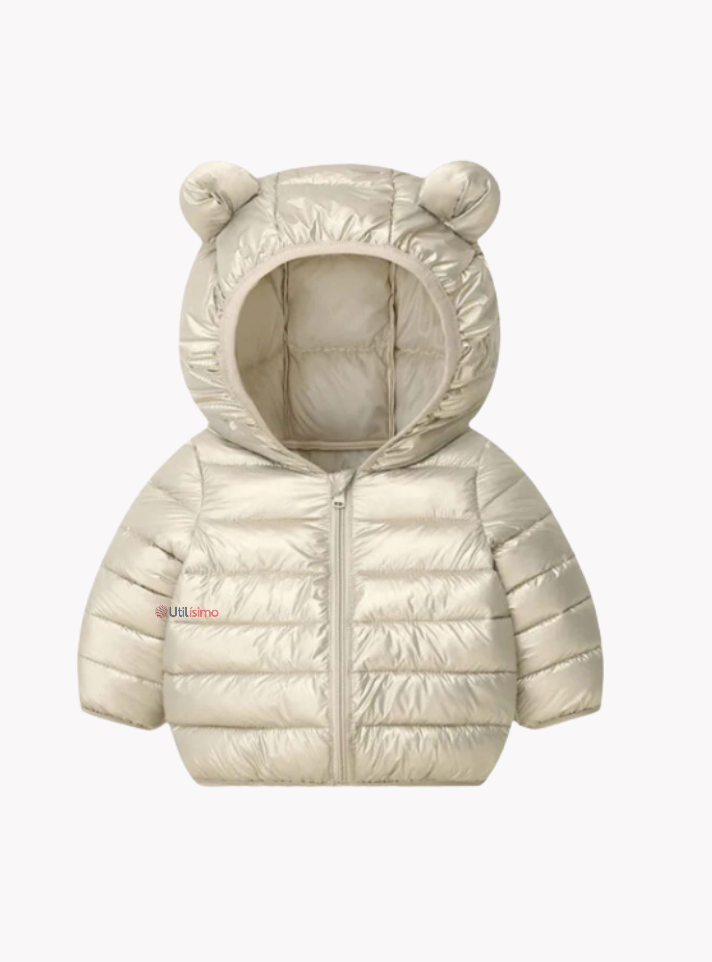Parka Bebé Niña Beige Térmica Acolchada Con Orejitas Sweet Winter-1