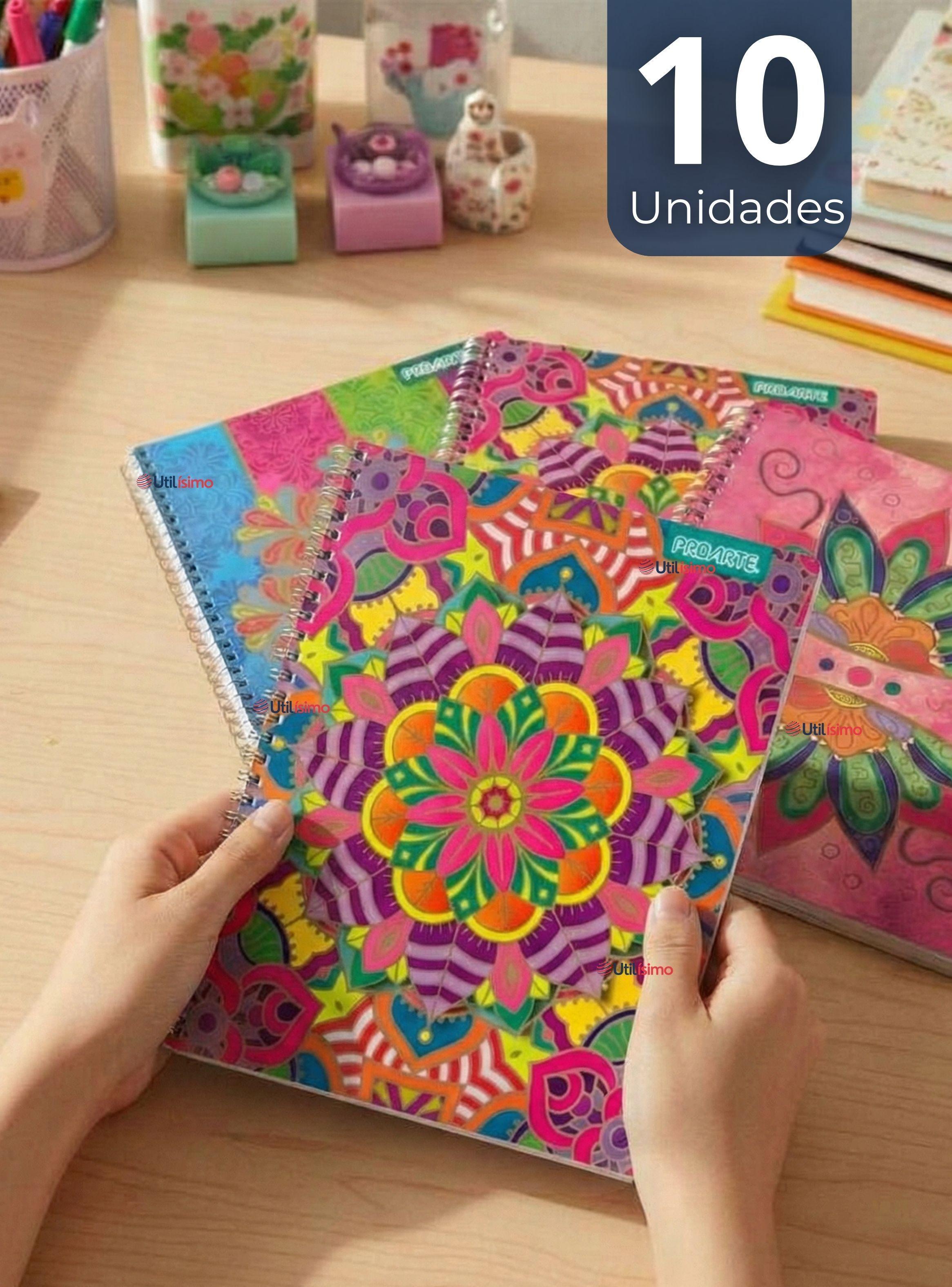 Pack 10 Cuadernos Universitario Mandalas Proarte 7mm de 100 hojas Diseños Surtidos-0