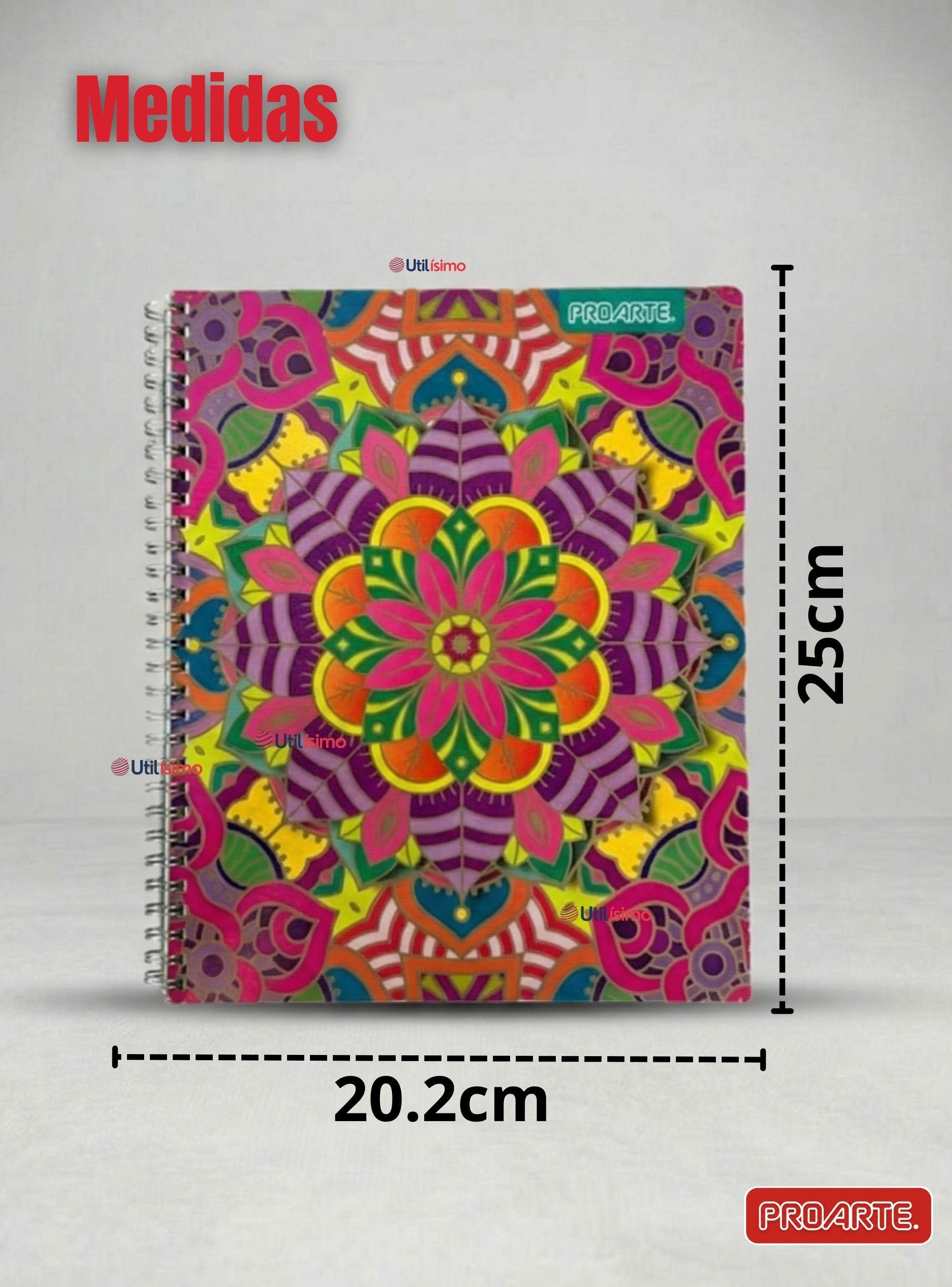 Pack 10 Cuadernos Universitario Mandalas Proarte 7mm de 100 hojas Diseños Surtidos-2