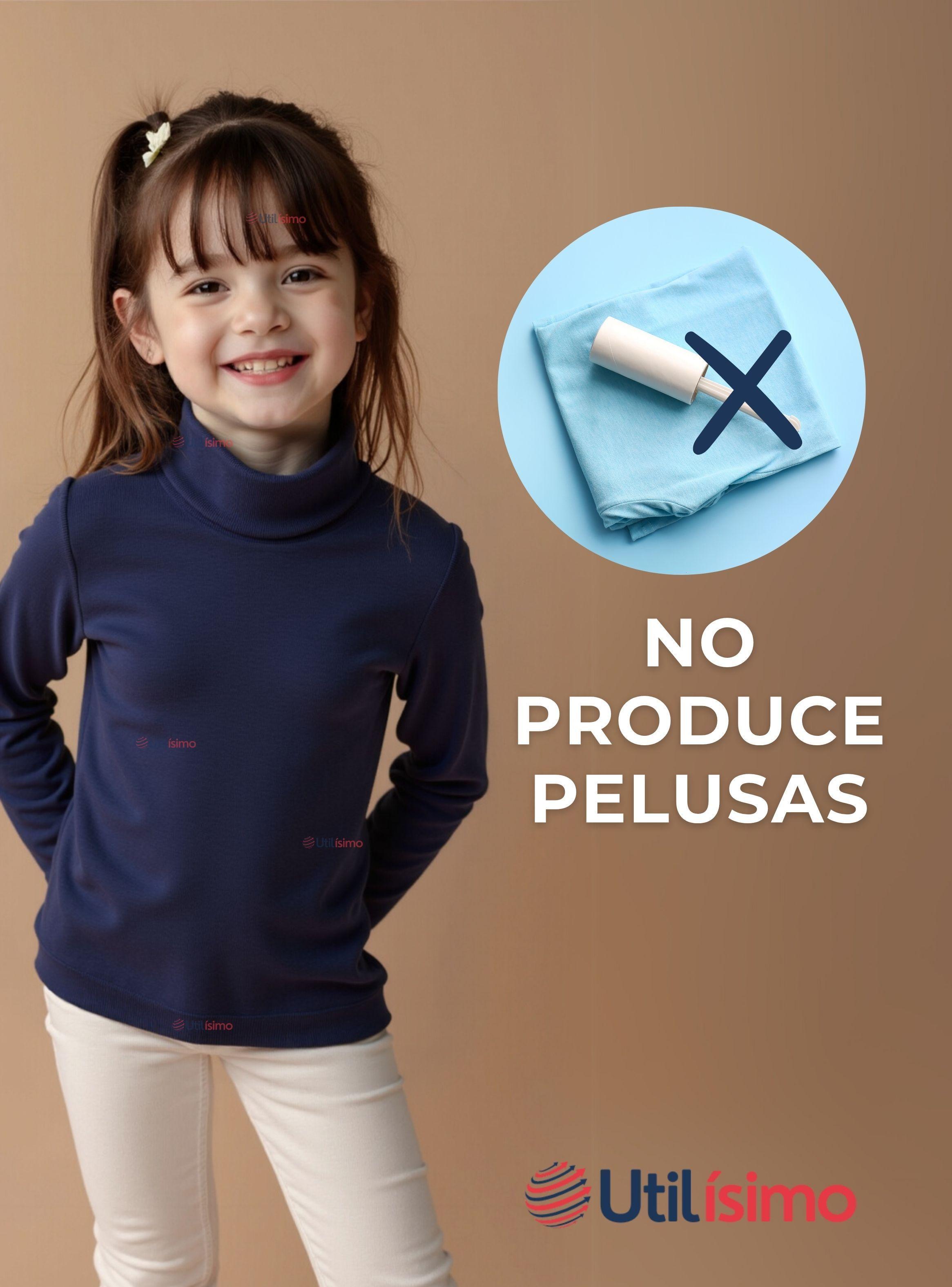 Pack 6 Camiseta Beatle Bambú Escolar Primera Capa Niña Polera Azul y Negro-5